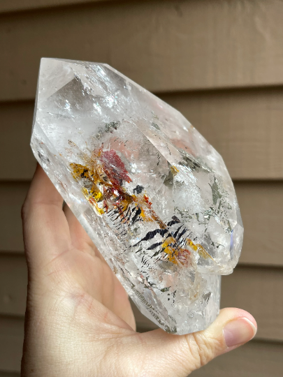 Quartz, ‘Tiger Enhydro’ Crystal, Lemurian Quartz