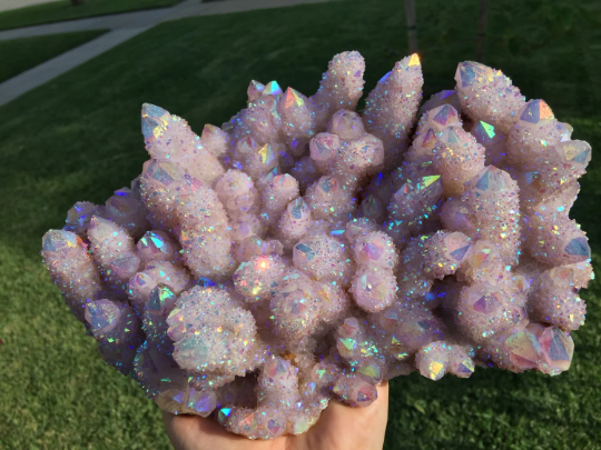 Lavender Spirit Quartz Angel Aura Cactus Quartz Fairy Castle