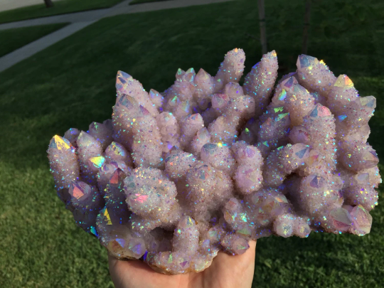 Lavender Spirit Quartz Angel Aura Cactus Quartz Fairy Castle