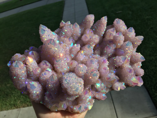 Lavender Spirit Quartz Angel Aura Cactus Quartz Fairy Castle