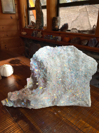 Extra Large Angel Aura Quartz Cluster Decorator