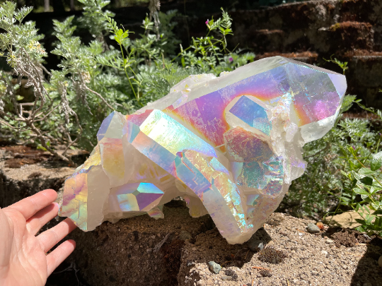 Large Angel Aura Lemurian Quartz