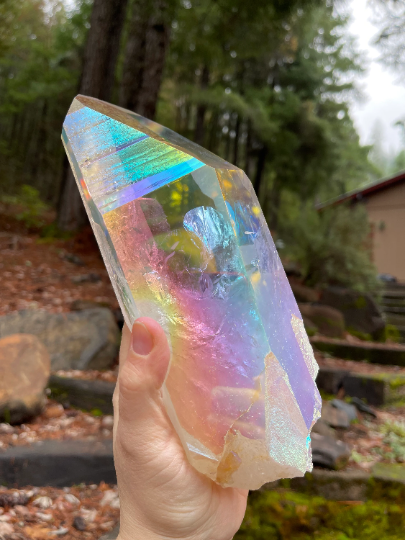 Large Angel Aura Lemurian Quartz