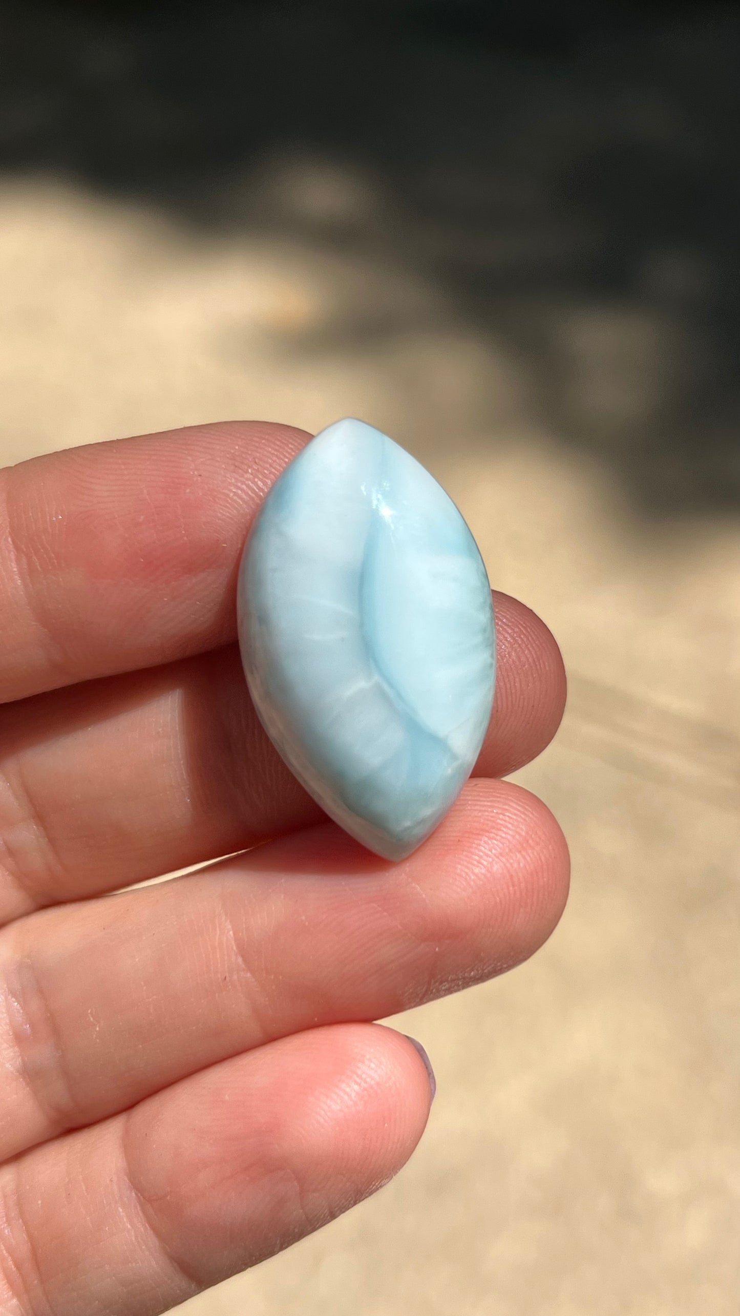 Larimar Cabochon, 8g Dominican Republic, AAA High Quality