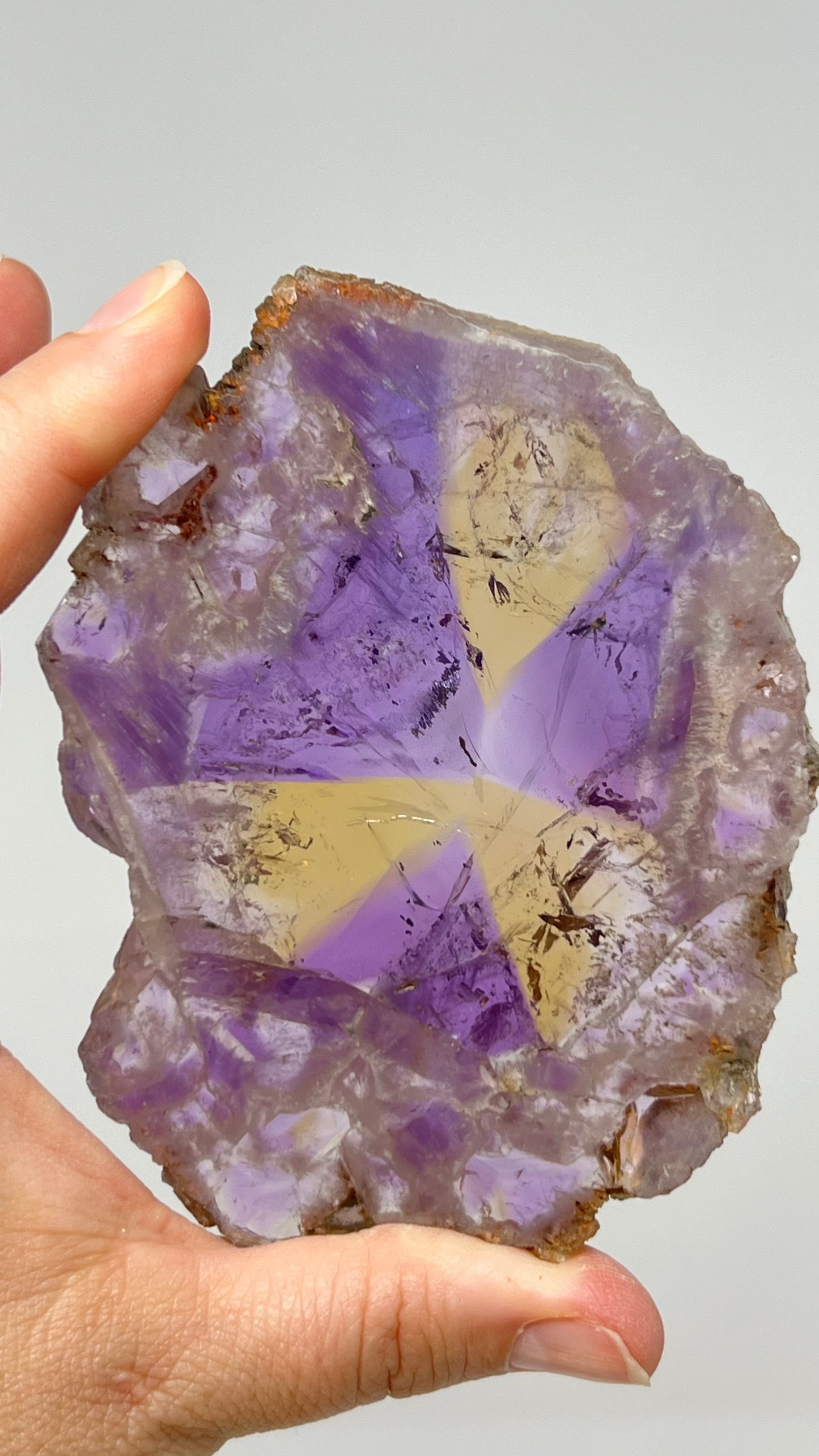 Ametrine Polished Slice, Anahi Mine, Bolivia 166g