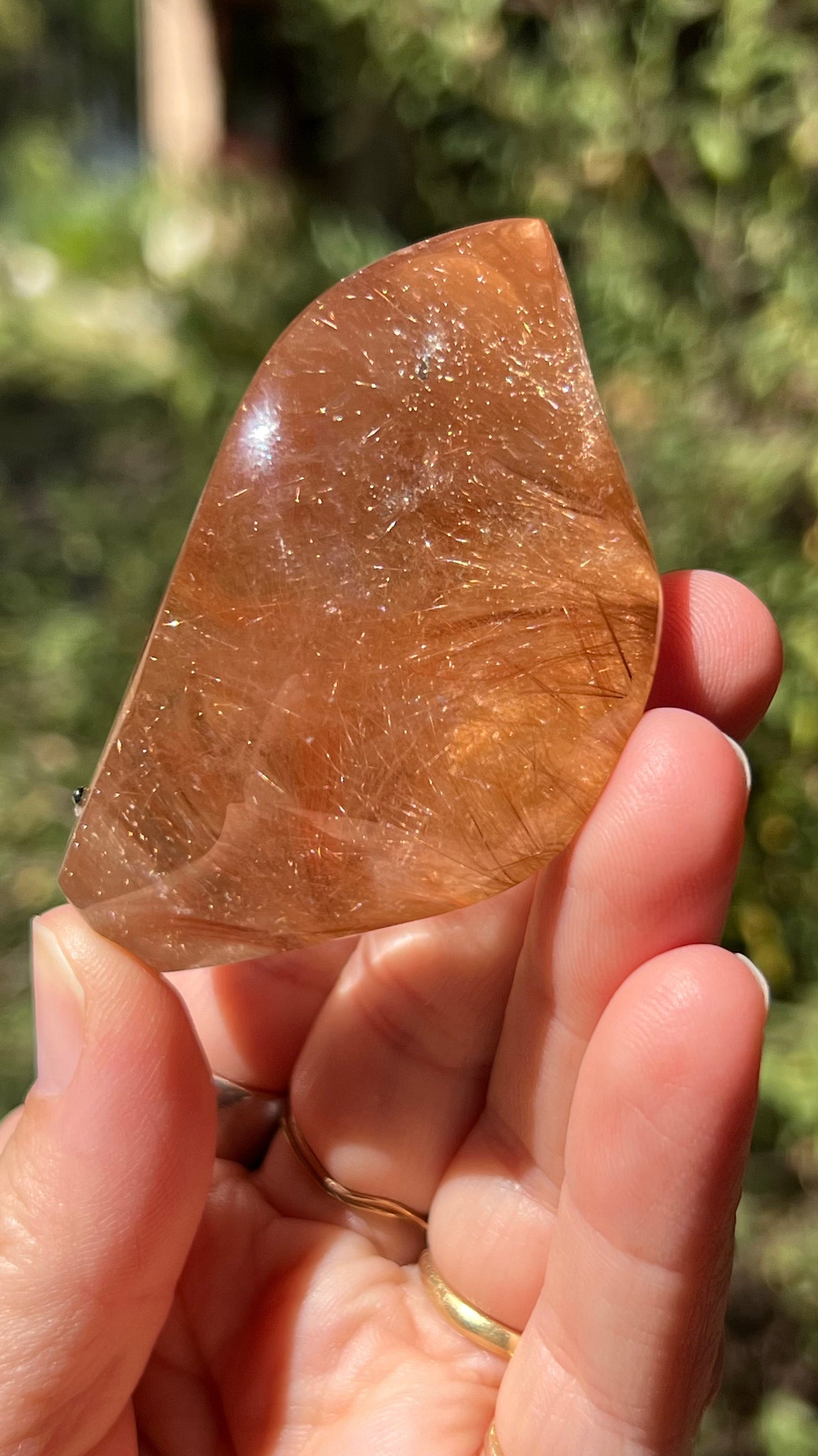 Gold Rutile Included Quartz, Lawrence Stoller