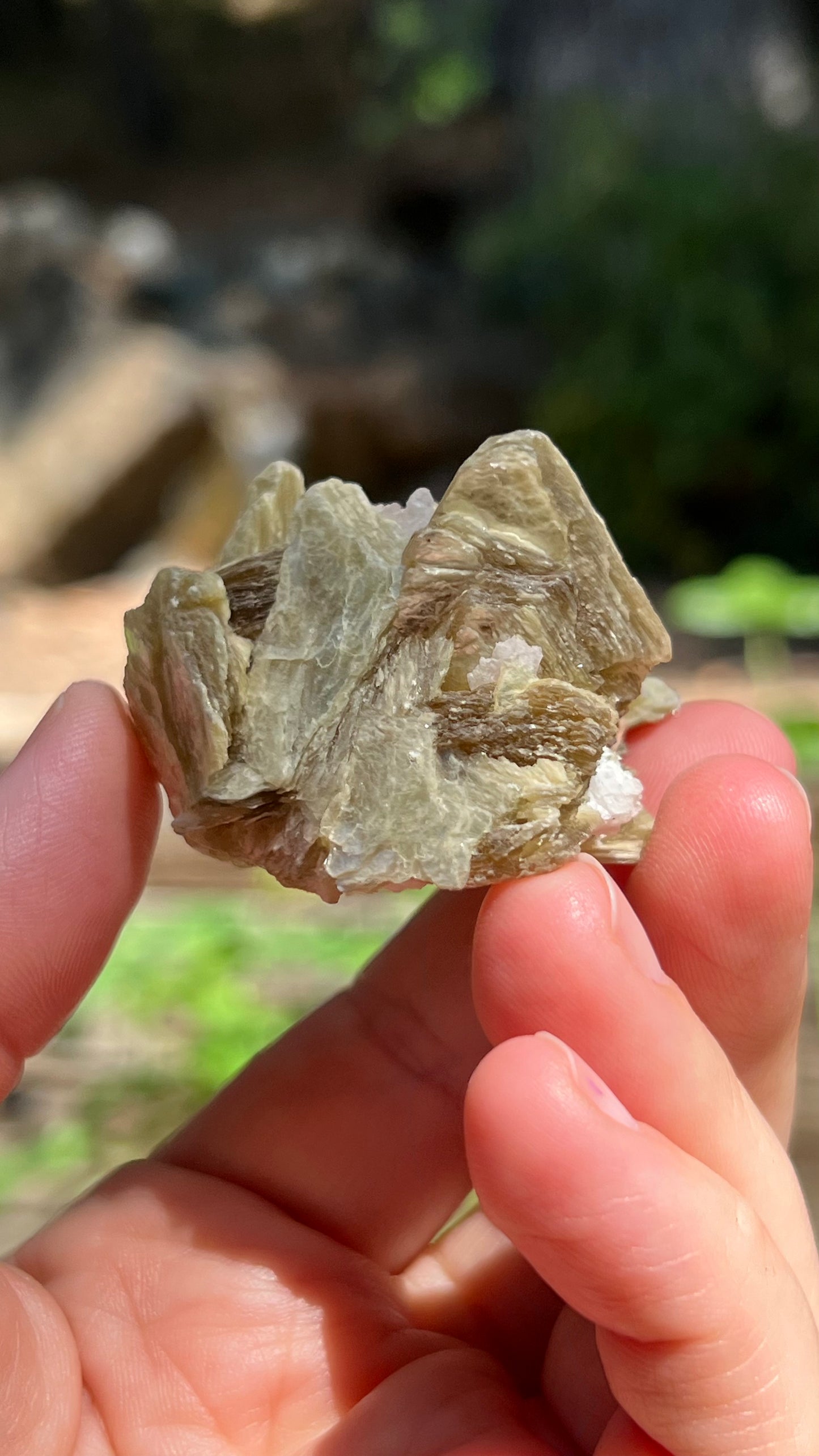 Crystallized Rose Quartz over Star Mica