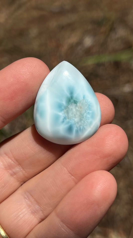Larimar Cabochon, 8.5g Dominican Republic, AAA High Quality