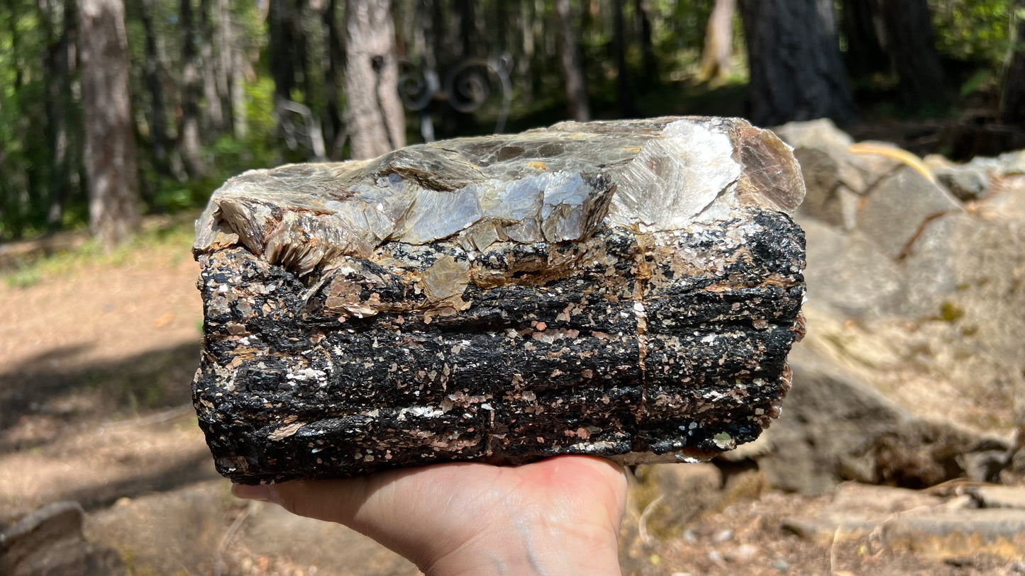 Large Black Tourmaline and Mica, Brazil, Crystal Home Decor