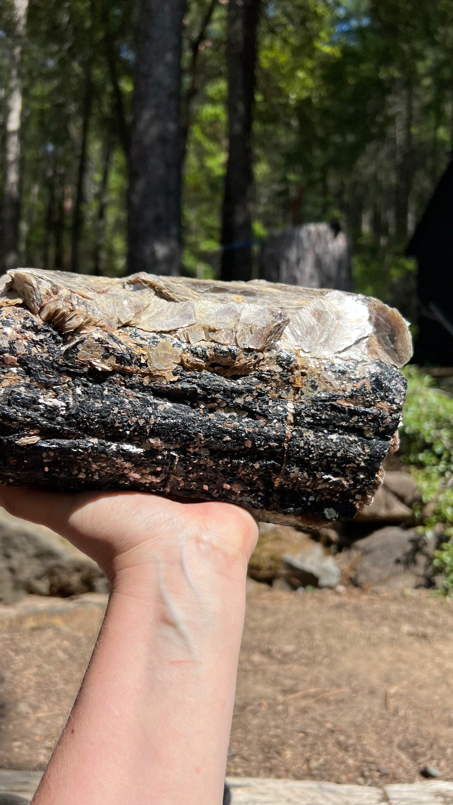 Large Black Tourmaline and Mica, Brazil, Crystal Home Decor