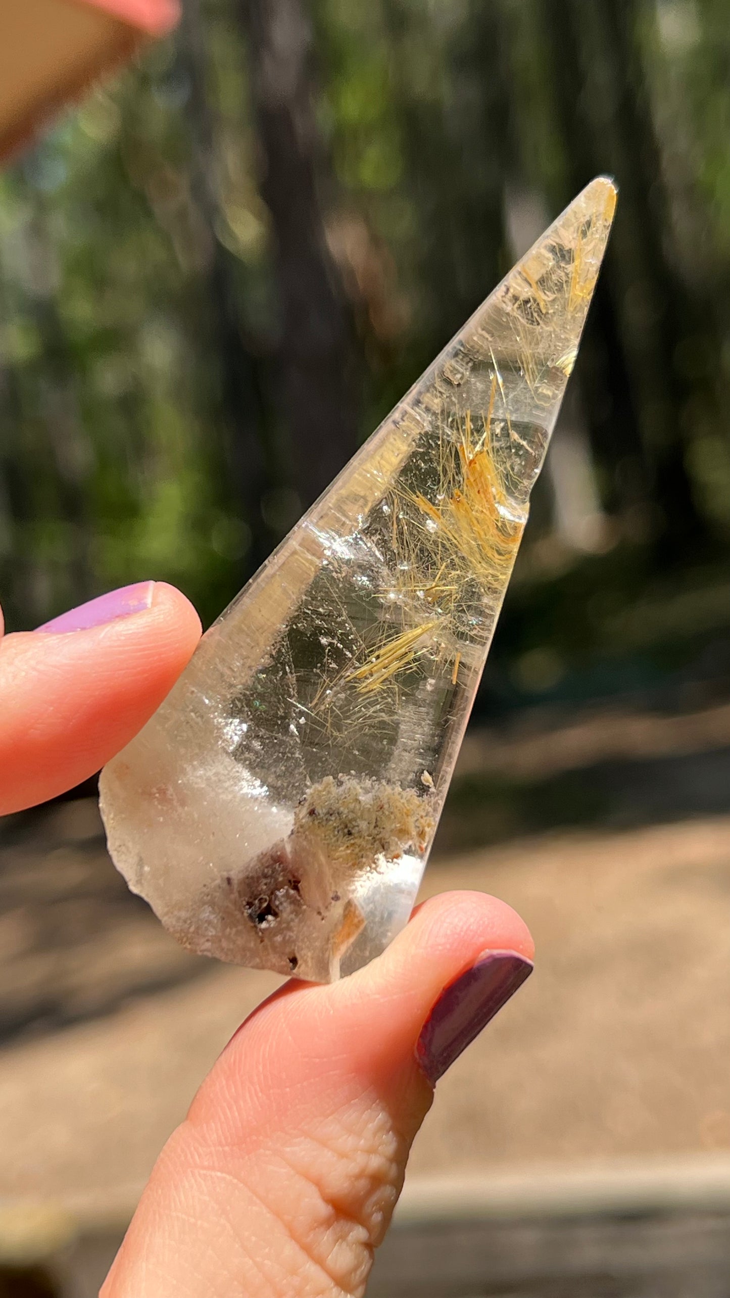 Gold Rutile in Quartz, Brazil