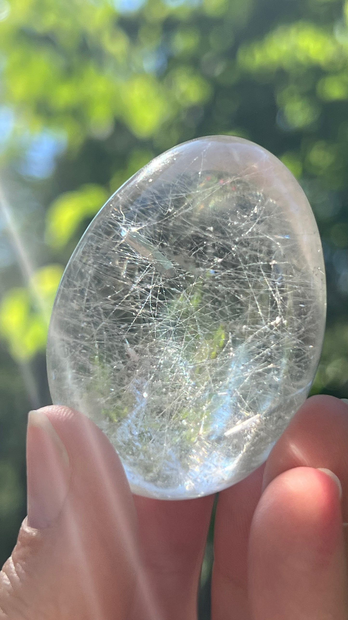 Silver Rutile Manifestation Quartz Egg