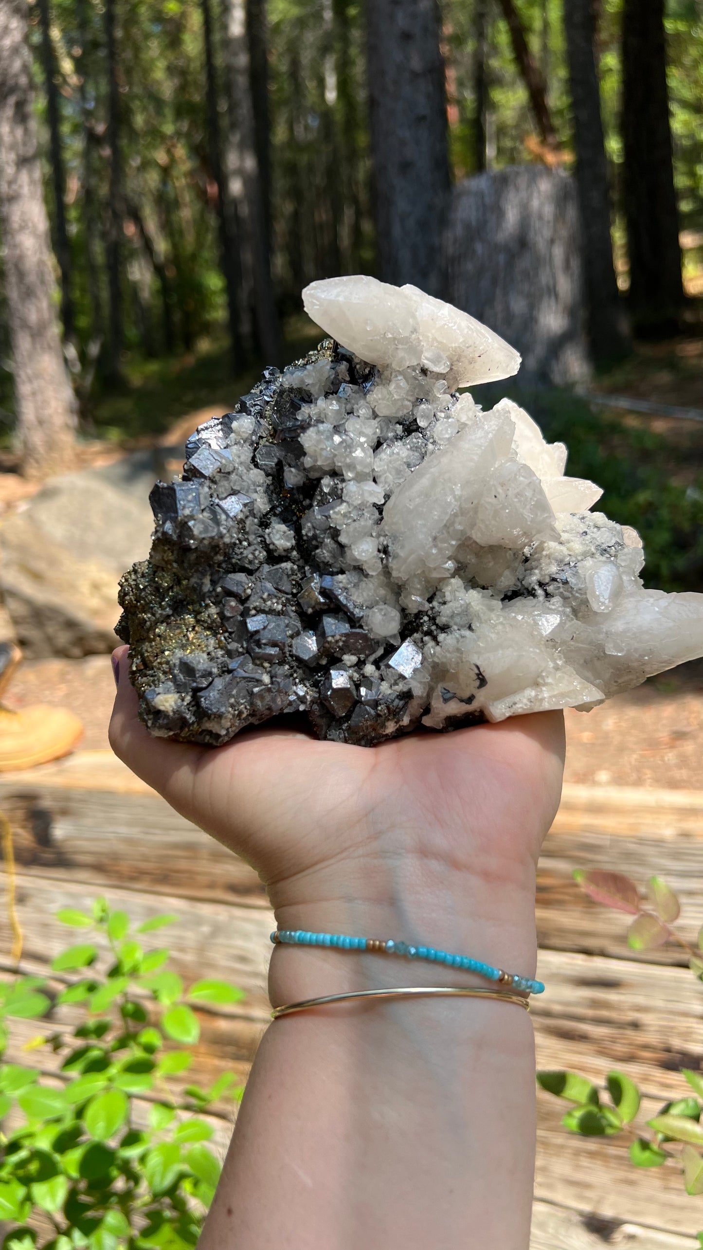 Arsenopyrite, Calcite and Pyrite Cluster, Peru