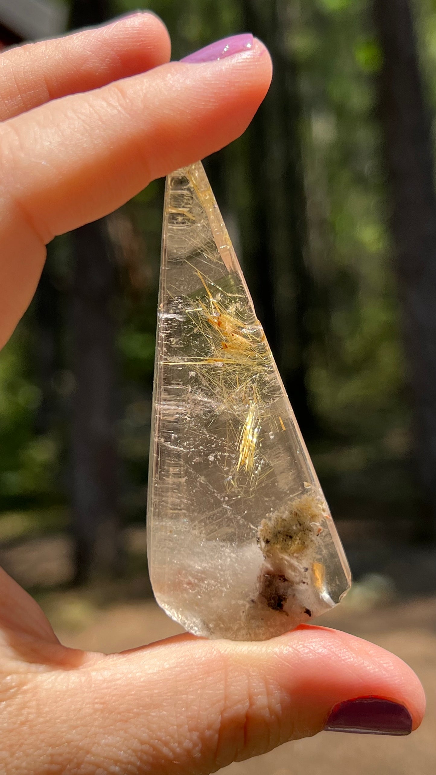 Gold Rutile in Quartz, Brazil
