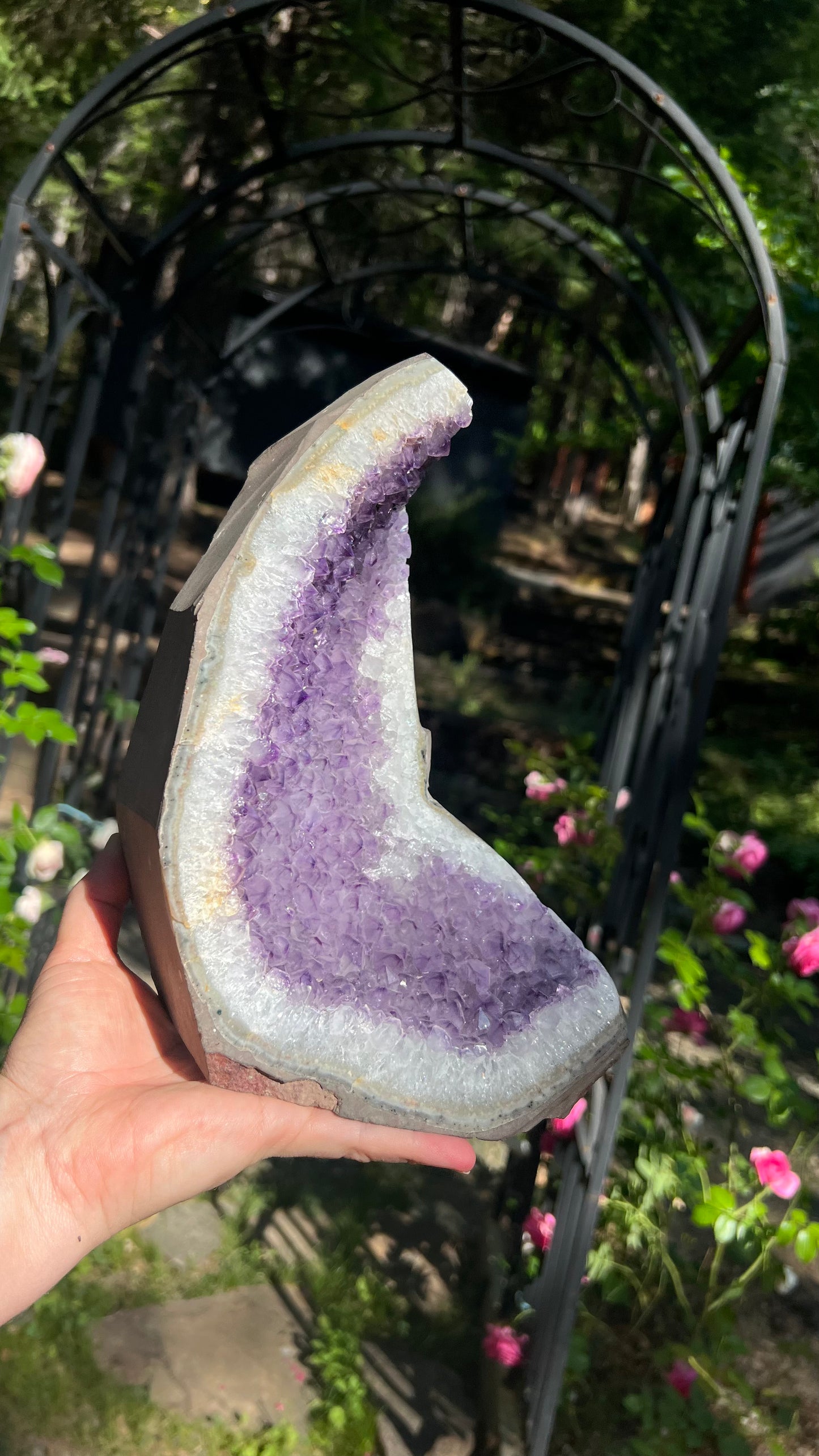 Amethyst Geode Crescent Moon