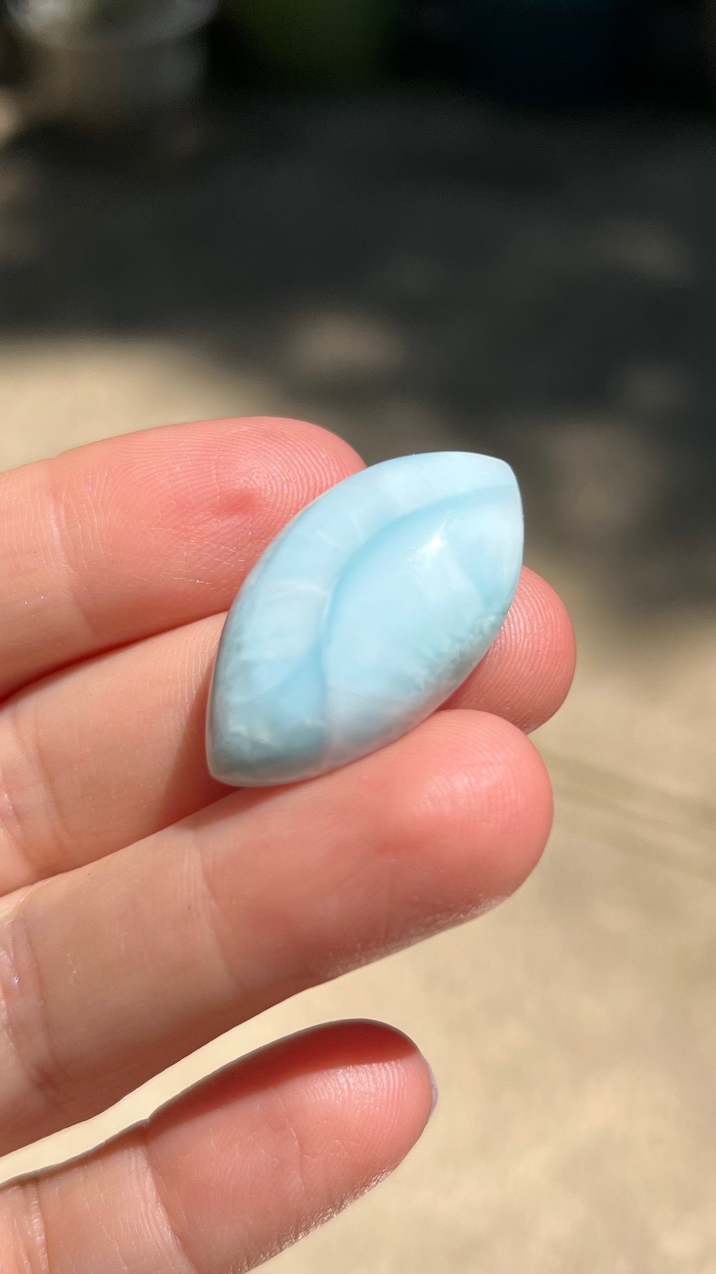Larimar Cabochon, 8g Dominican Republic, AAA High Quality