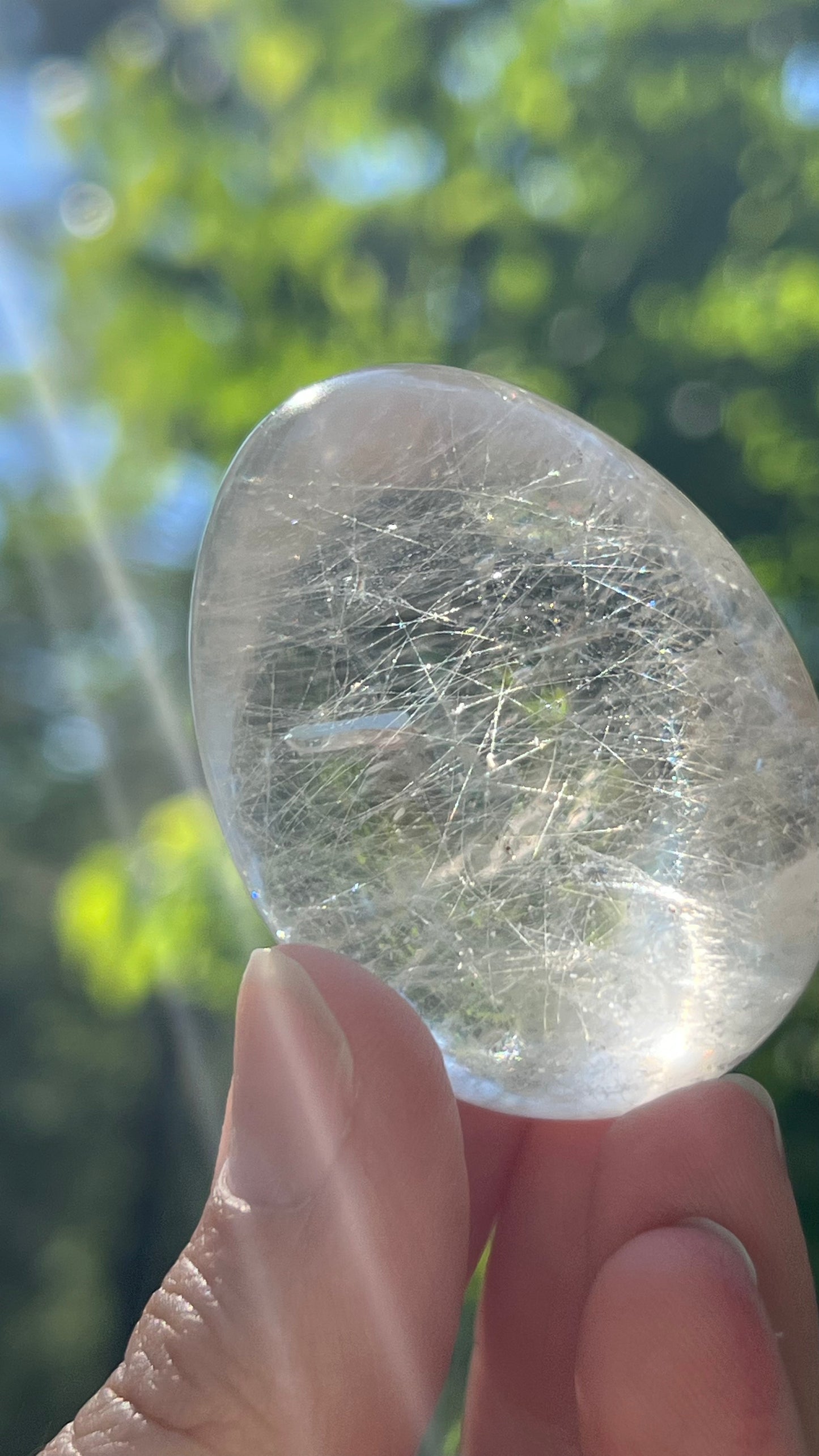 Silver Rutile Manifestation Quartz Egg