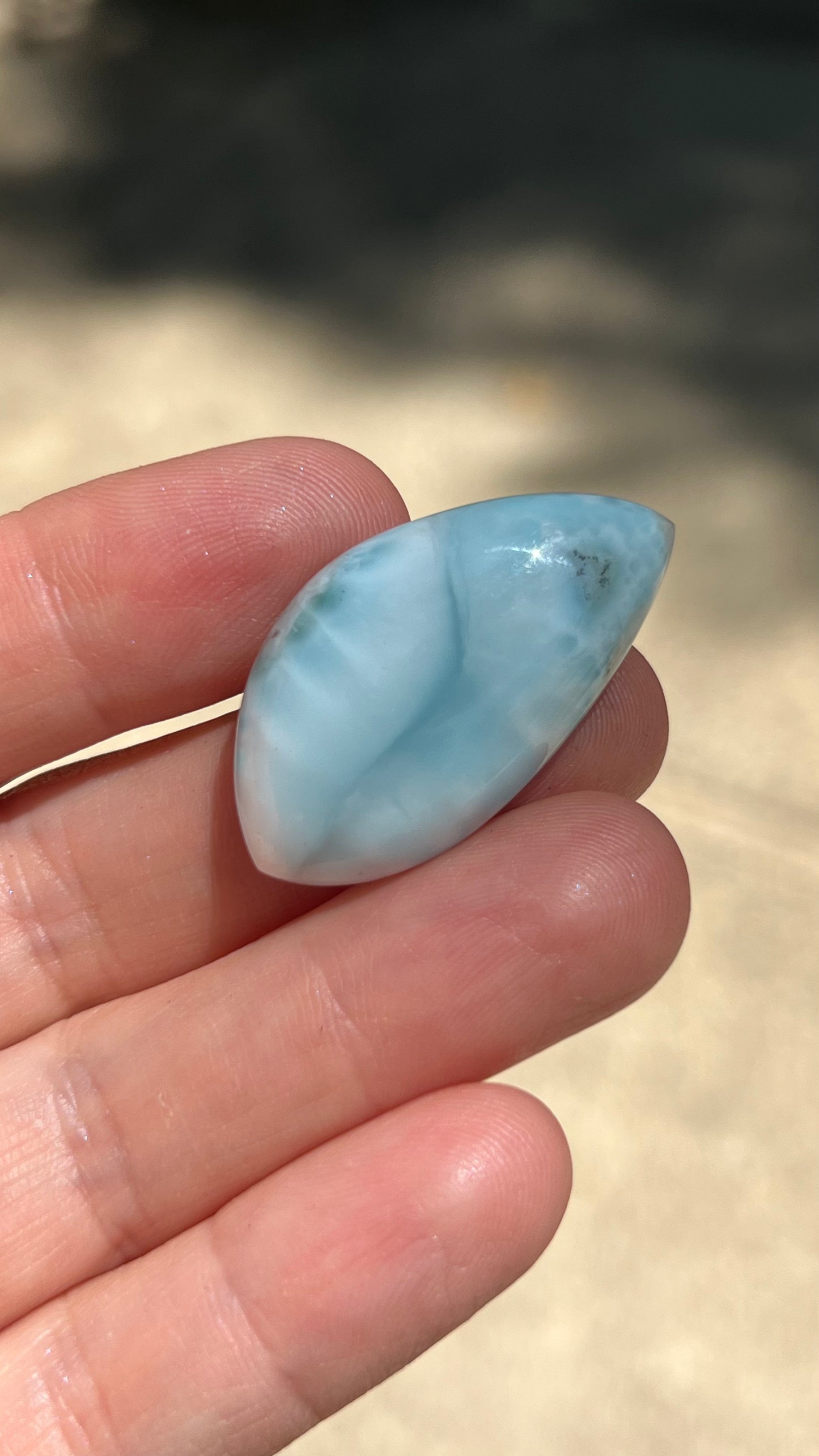 Larimar Cabochon, 9g Dominican Republic, AAA High Quality