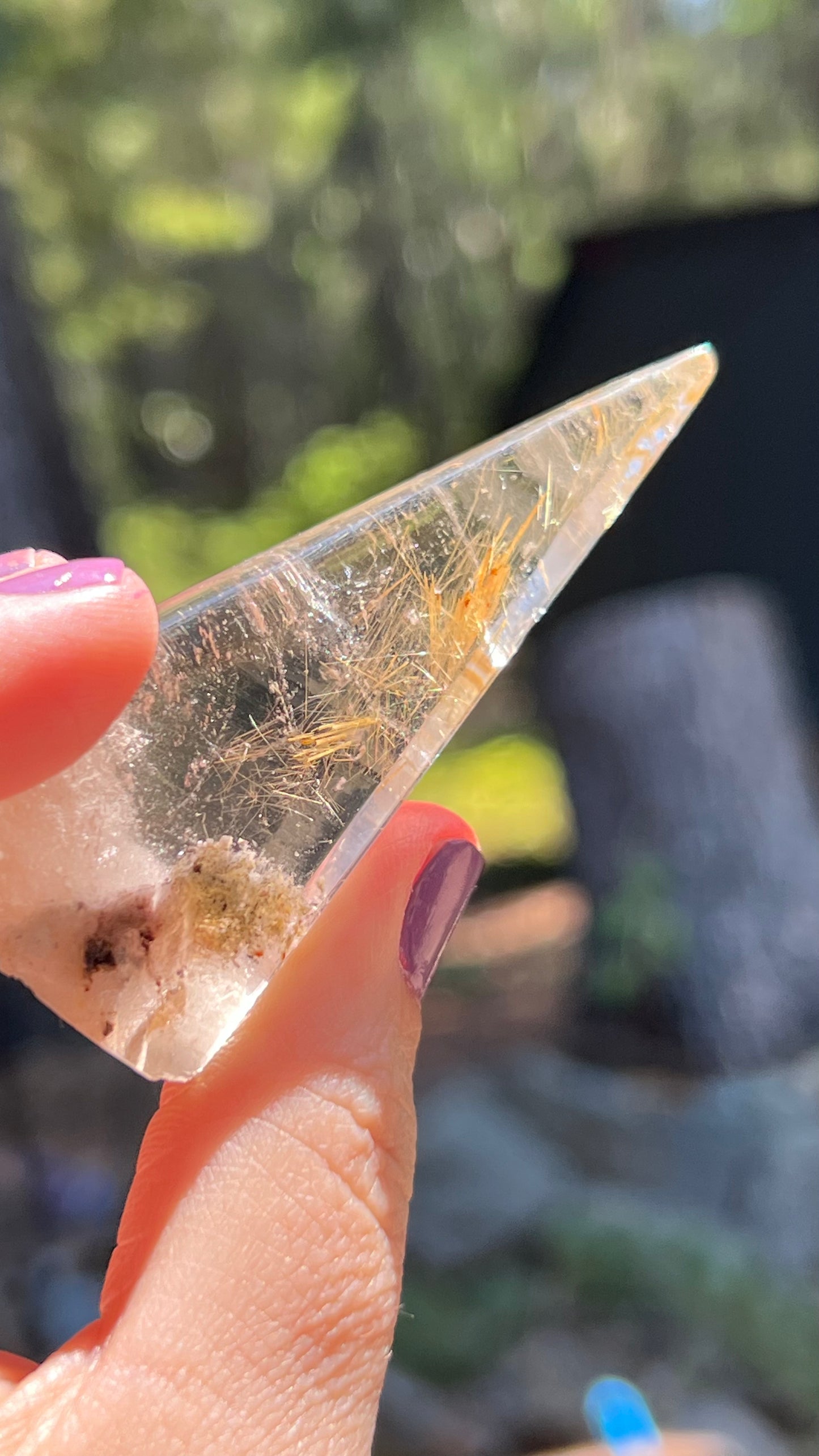 Gold Rutile in Quartz, Brazil