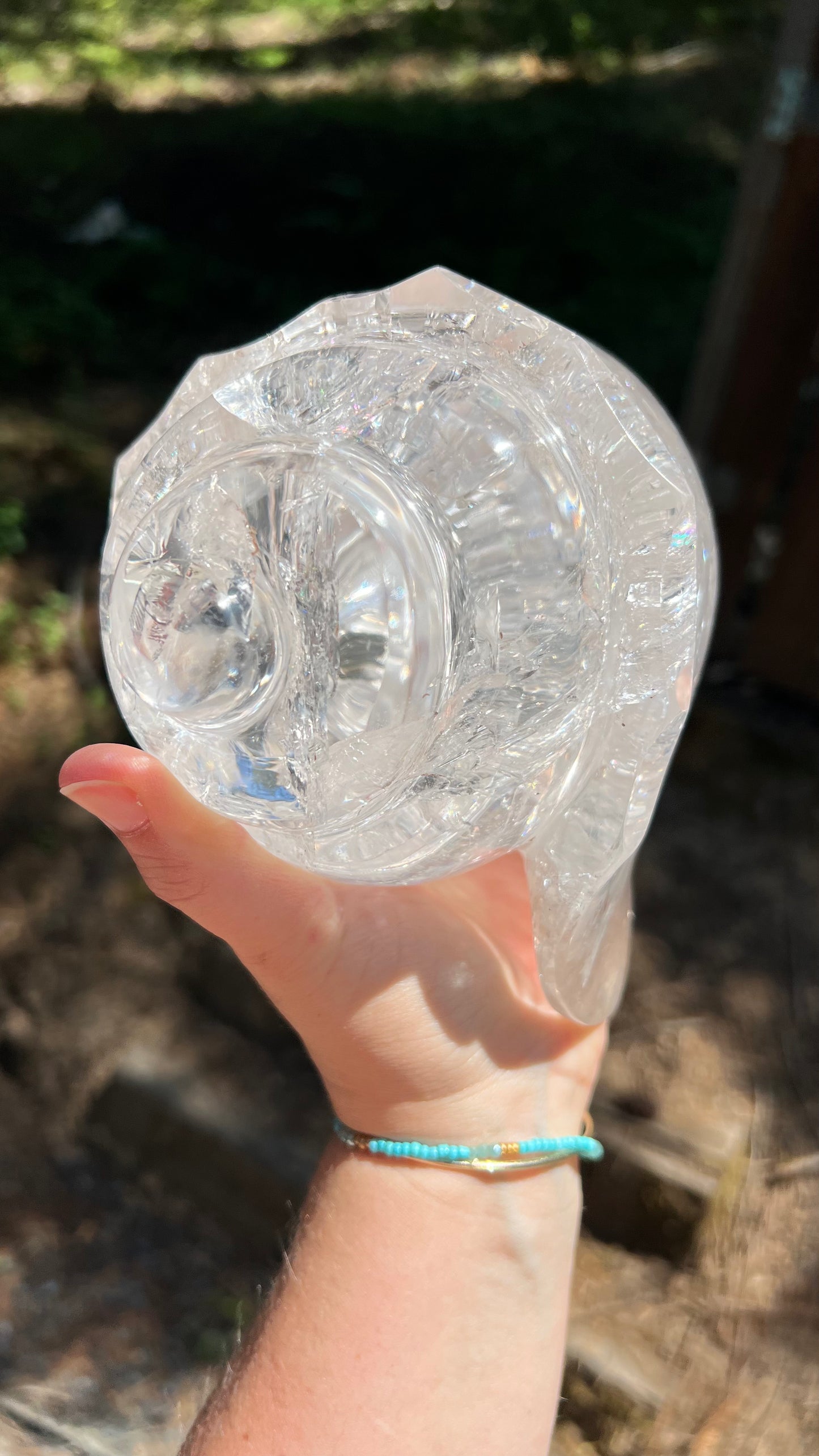 Prismatic Quartz Seashell Carving, 9lbs! Brazil