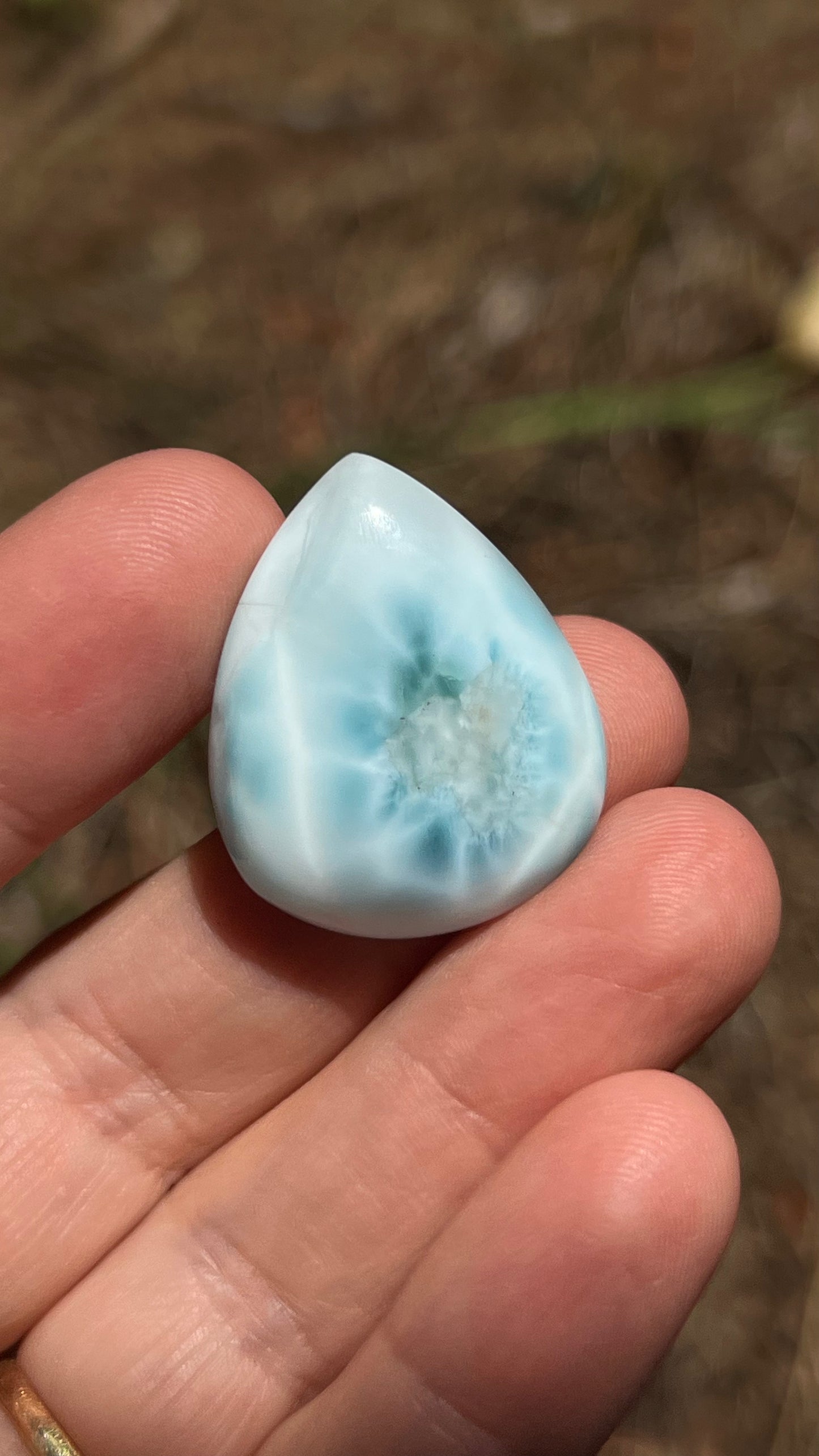 Larimar Cabochon, 8.5g Dominican Republic, AAA High Quality