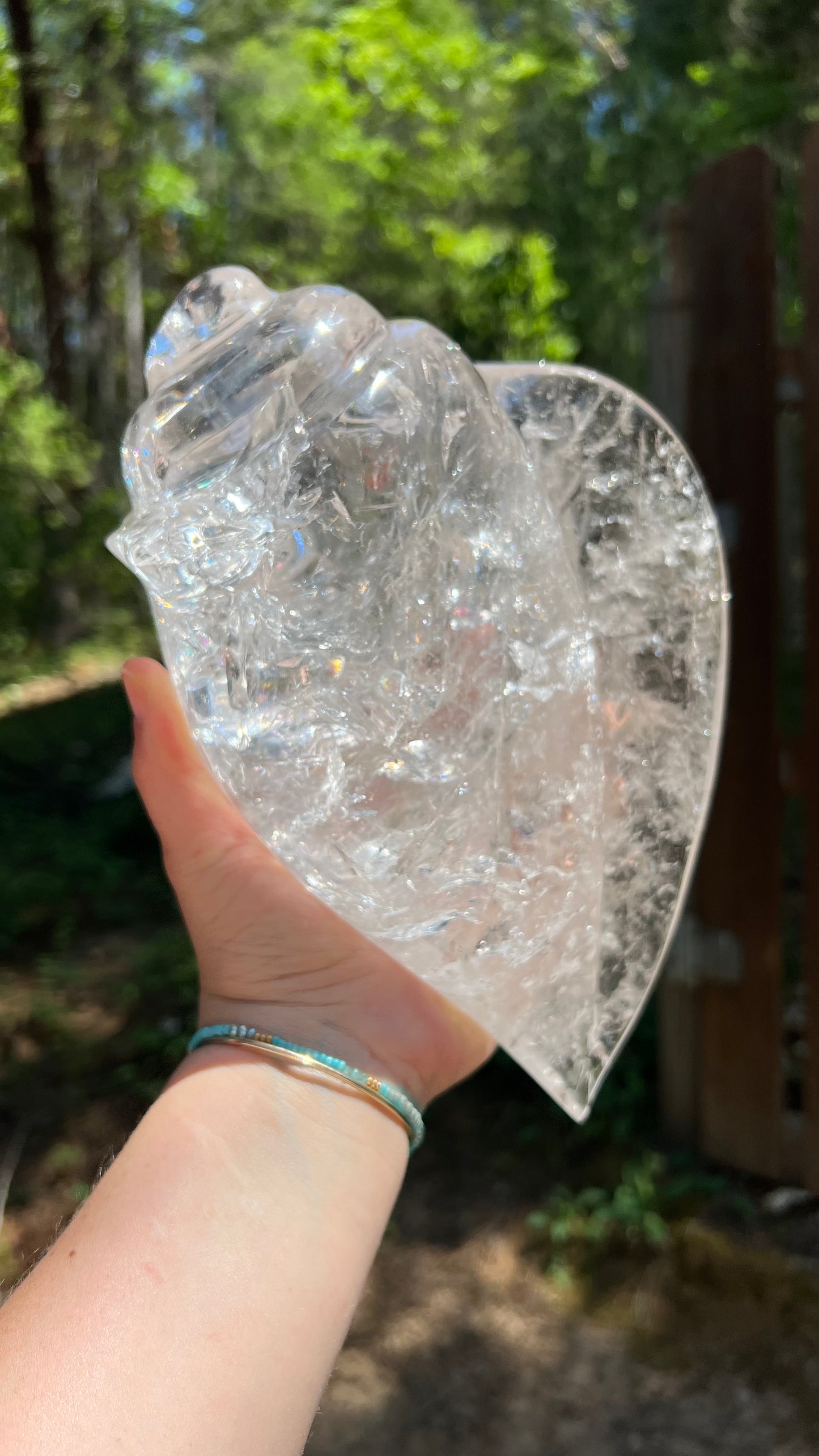 Prismatic Quartz Seashell Carving, 9lbs! Brazil