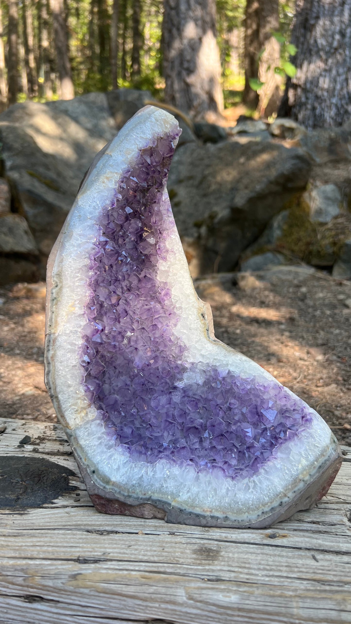 Amethyst Geode Crescent Moon