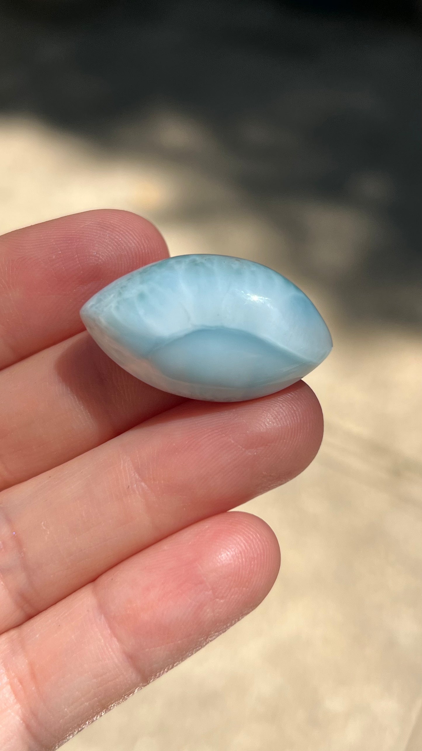 Larimar Cabochon, 8g Dominican Republic, AAA High Quality