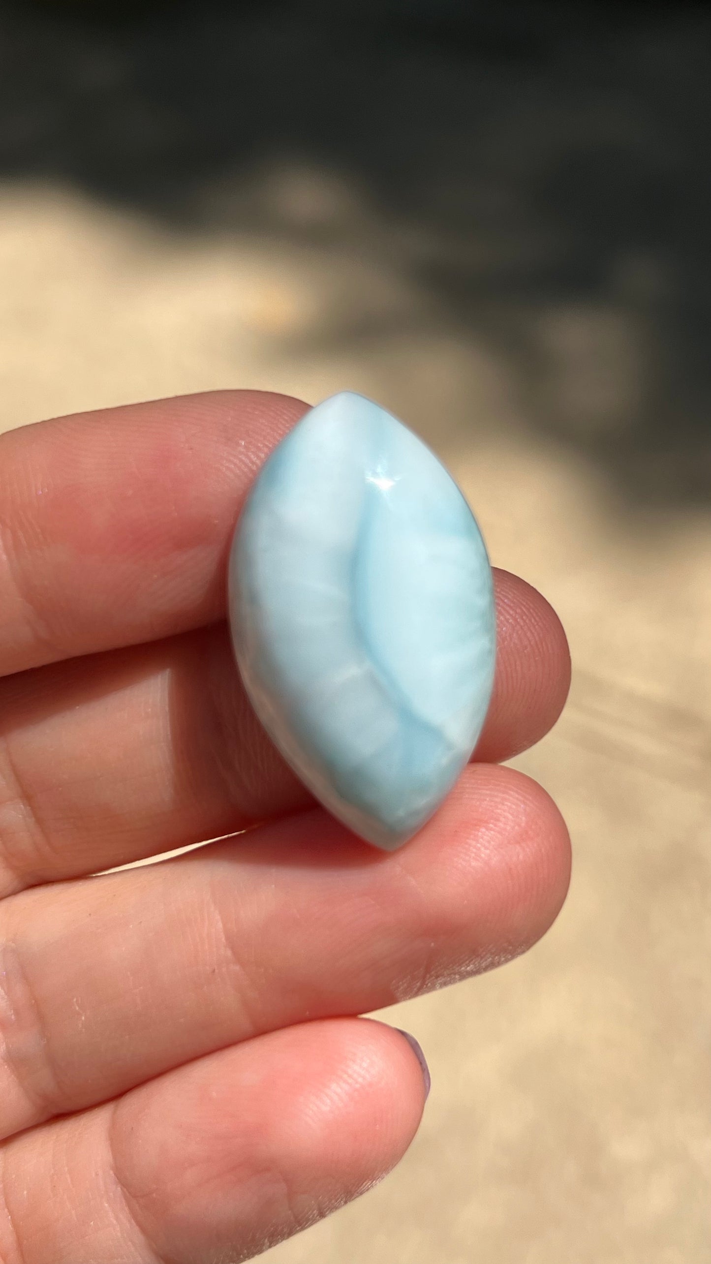 Larimar Cabochon, 8g Dominican Republic, AAA High Quality