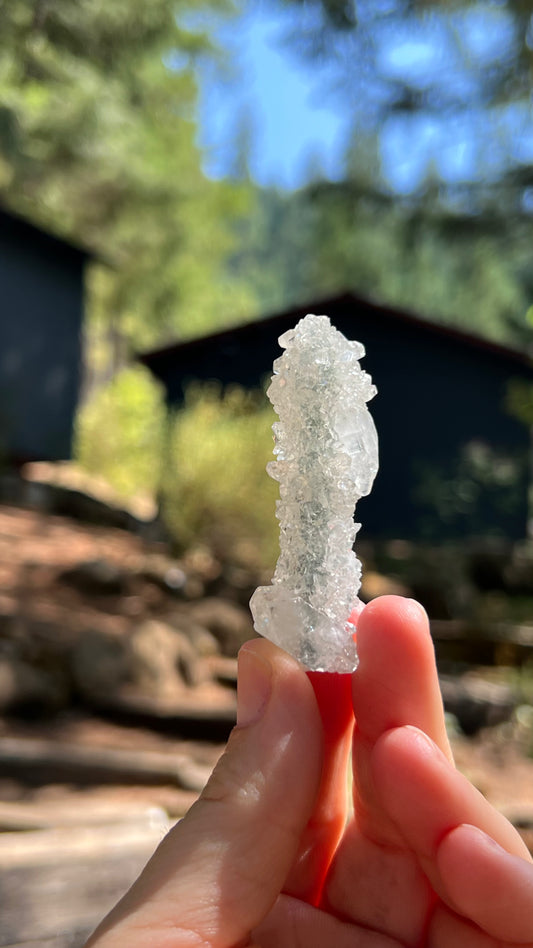 Apophyllite Crystals over Stalactite, India