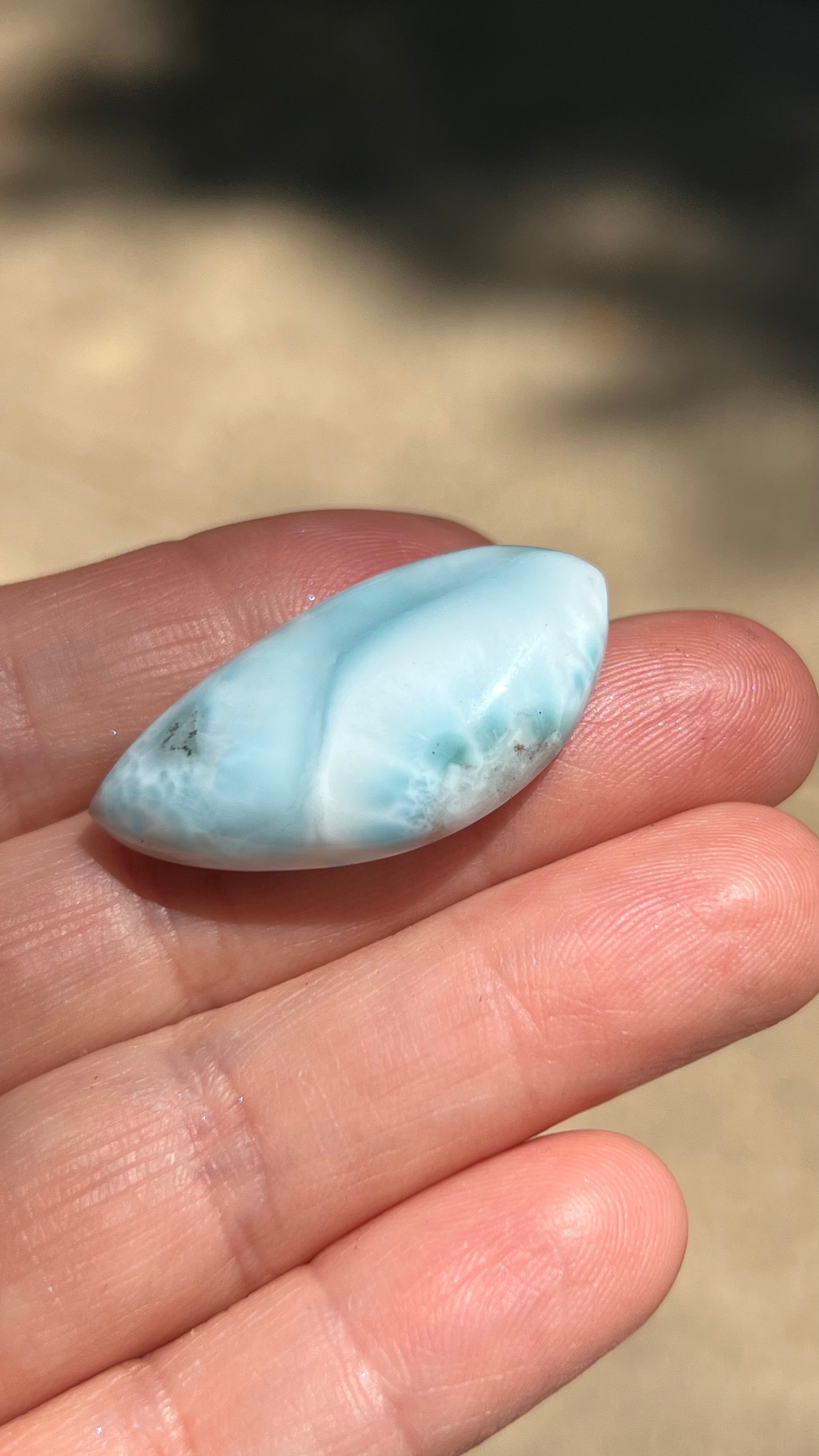 Larimar Cabochon, 9g Dominican Republic, AAA High Quality