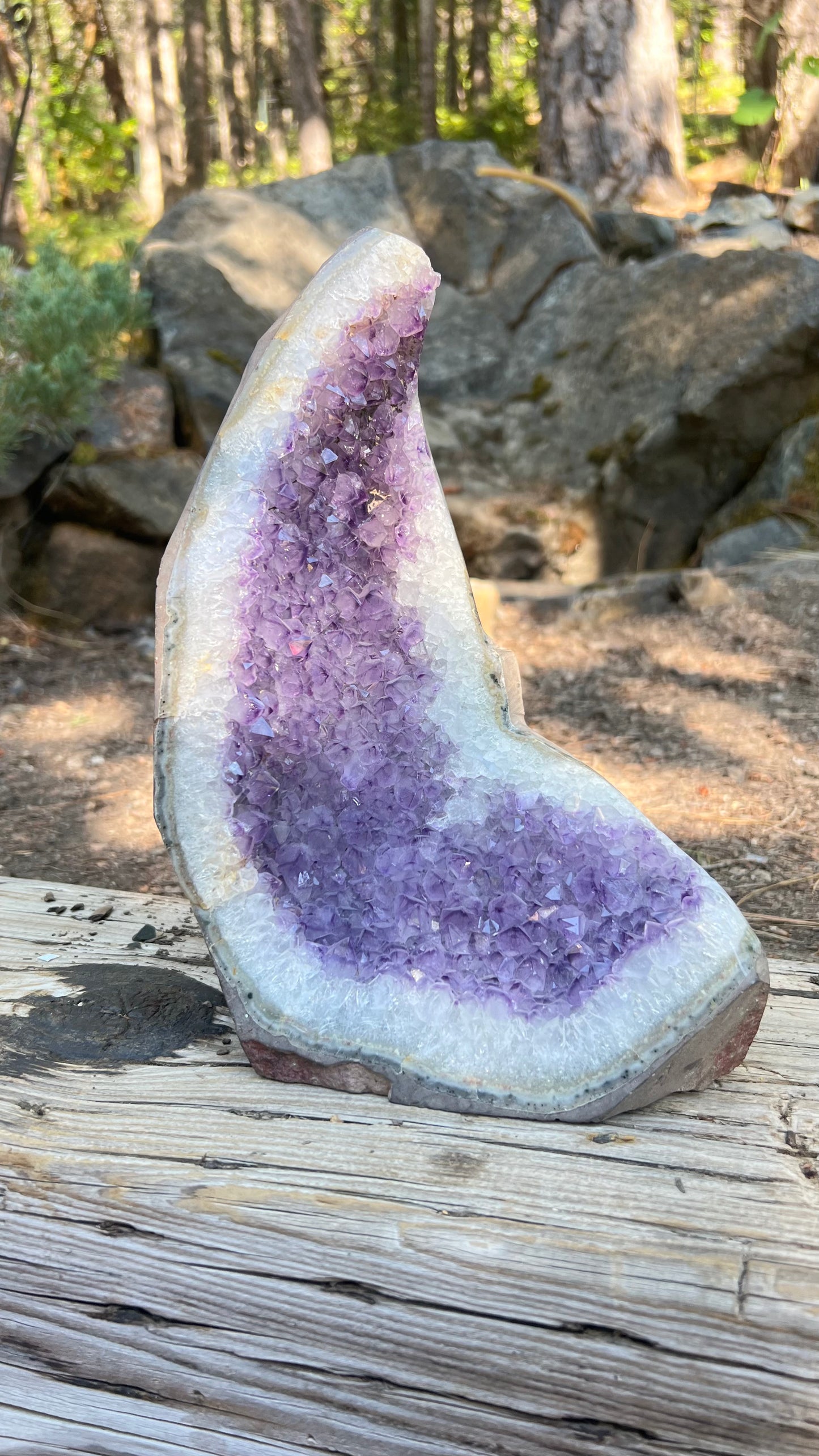 Amethyst Geode Crescent Moon