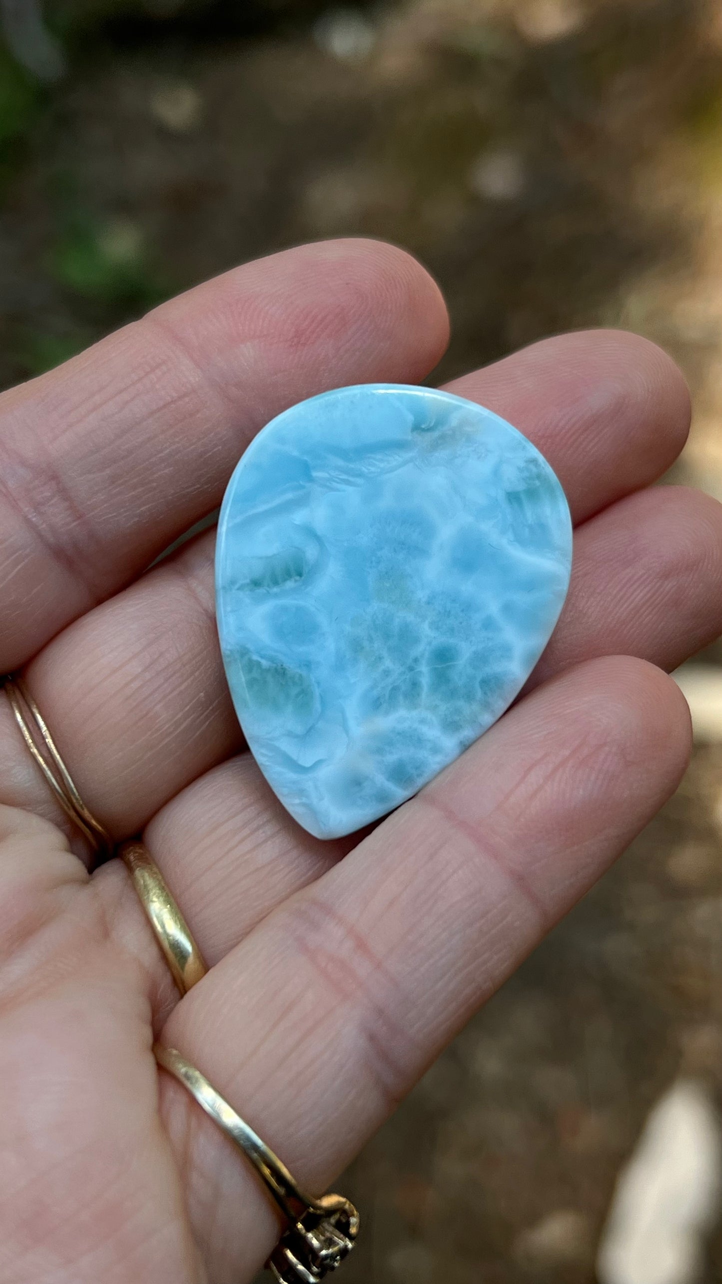 Larimar Cabochon, 14g Dominican Republic, AAA High Quality