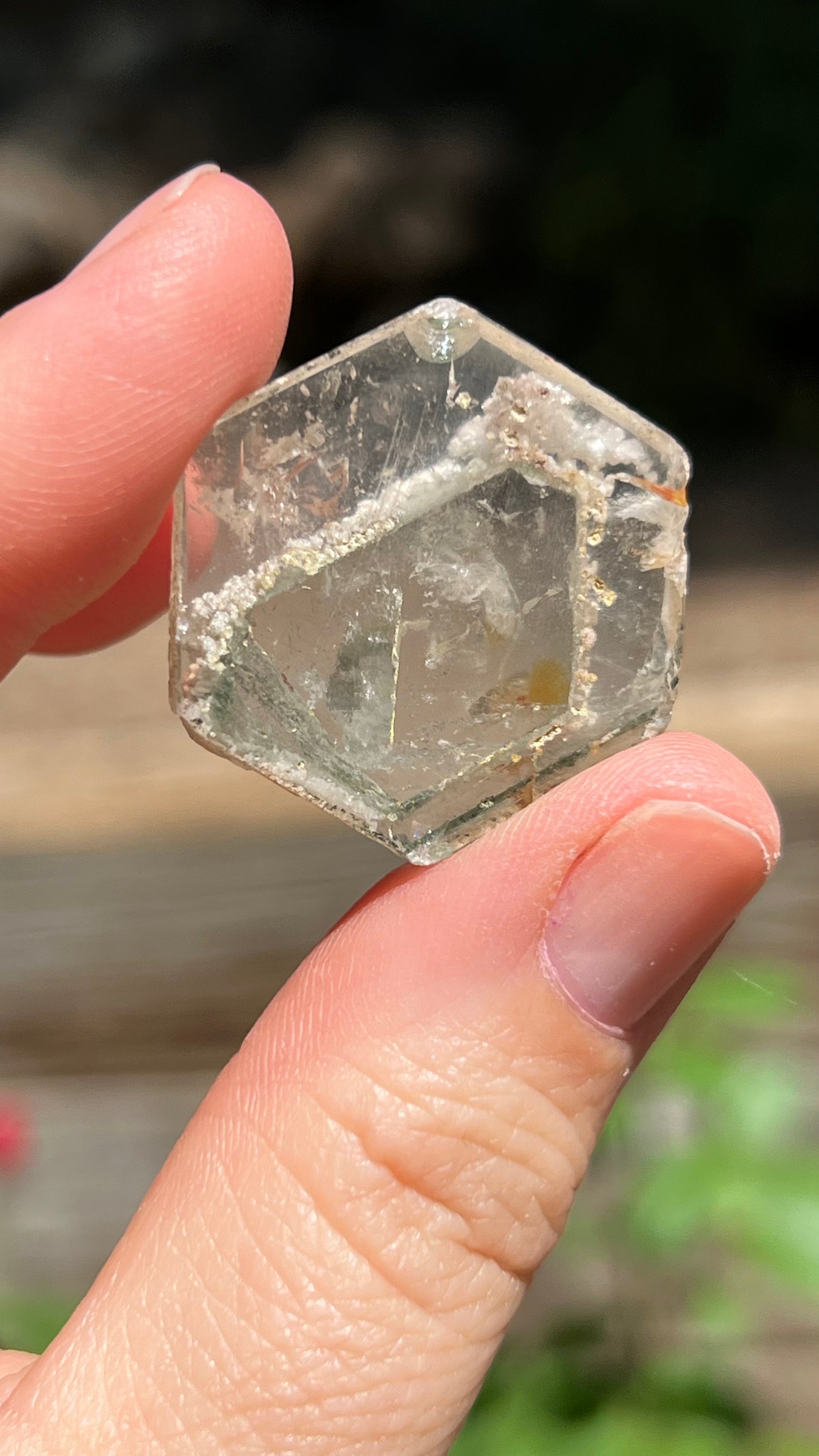 Quartz Lodolite Slice