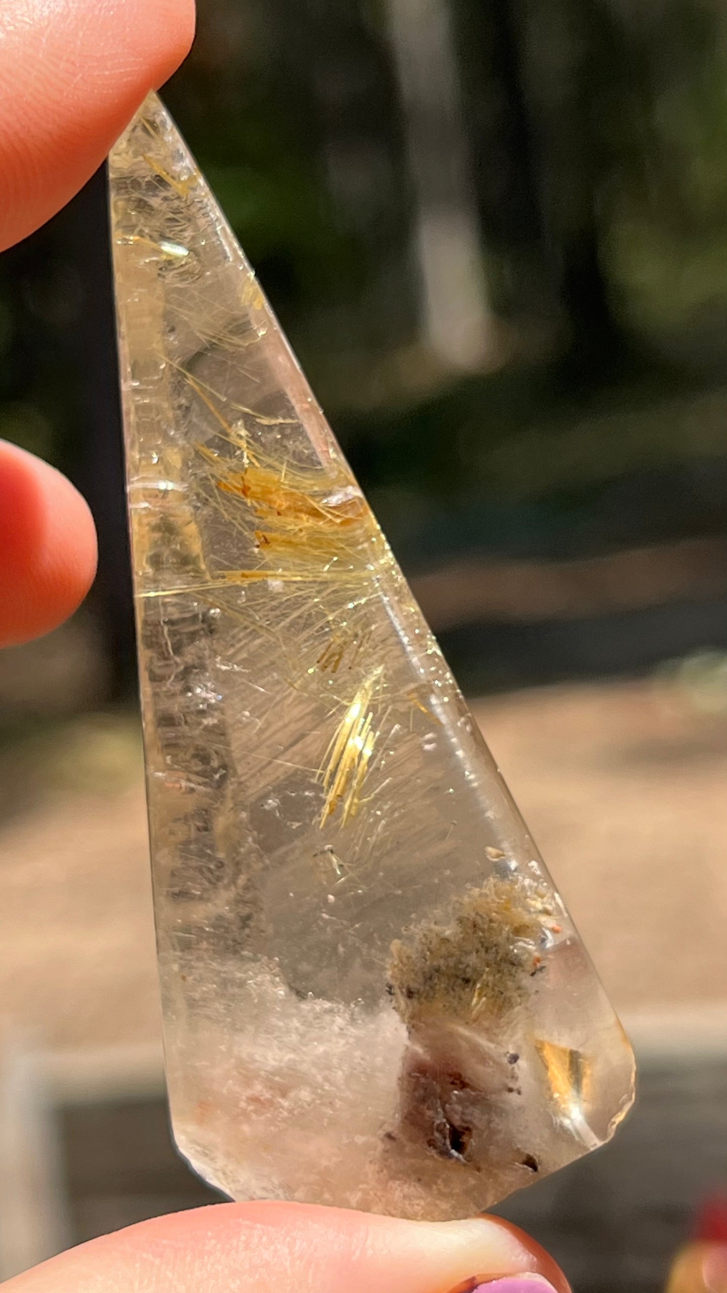 Gold Rutile in Quartz, Brazil