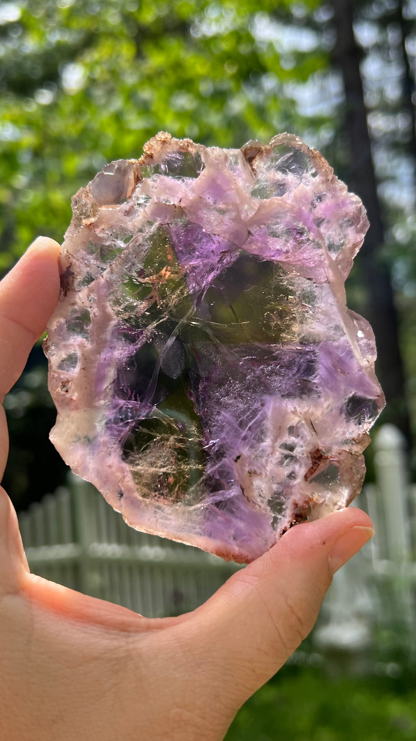 Ametrine Polished Slice, Anahi Mine, Bolivia 166g