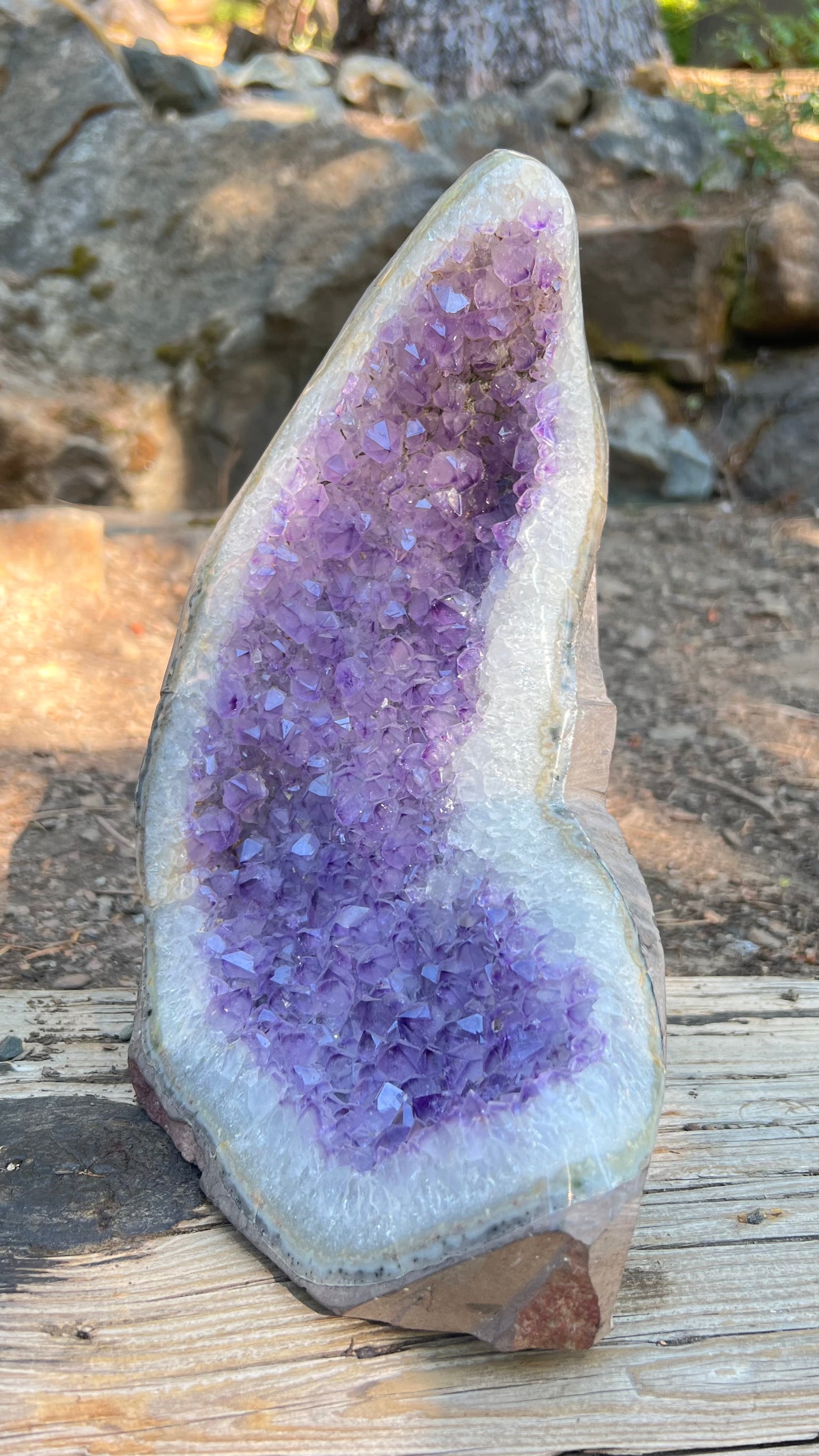 Amethyst Geode Crescent Moon