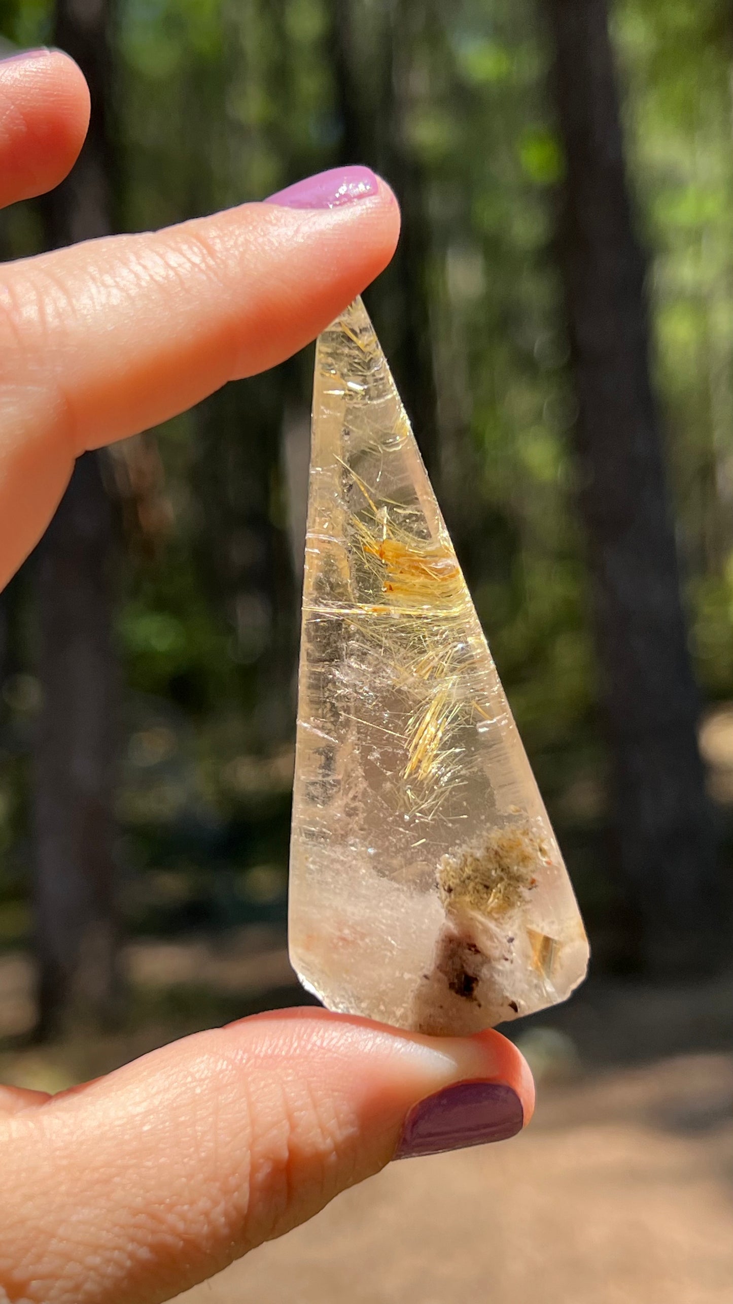 Gold Rutile in Quartz, Brazil