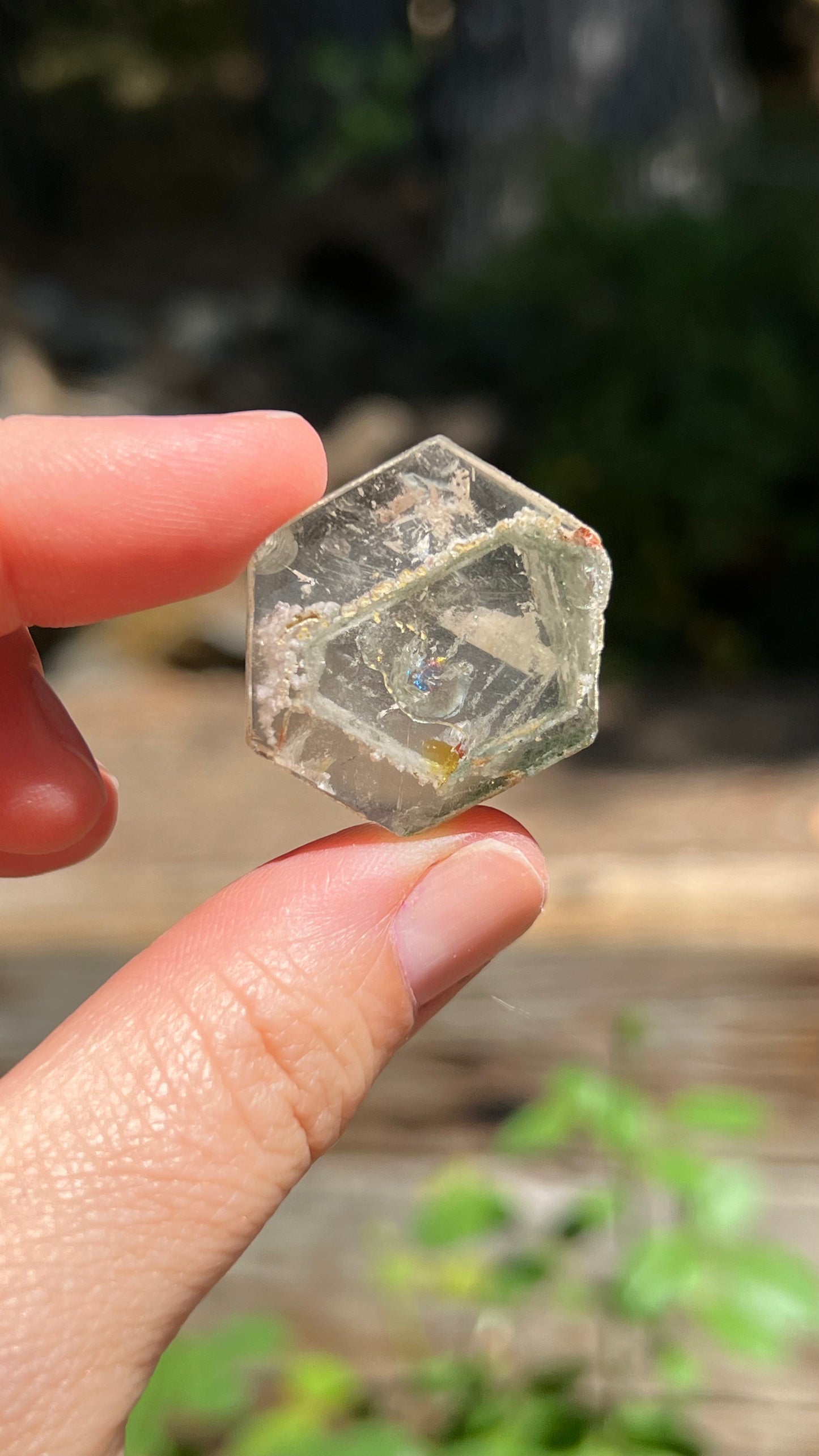 Quartz Lodolite Slice