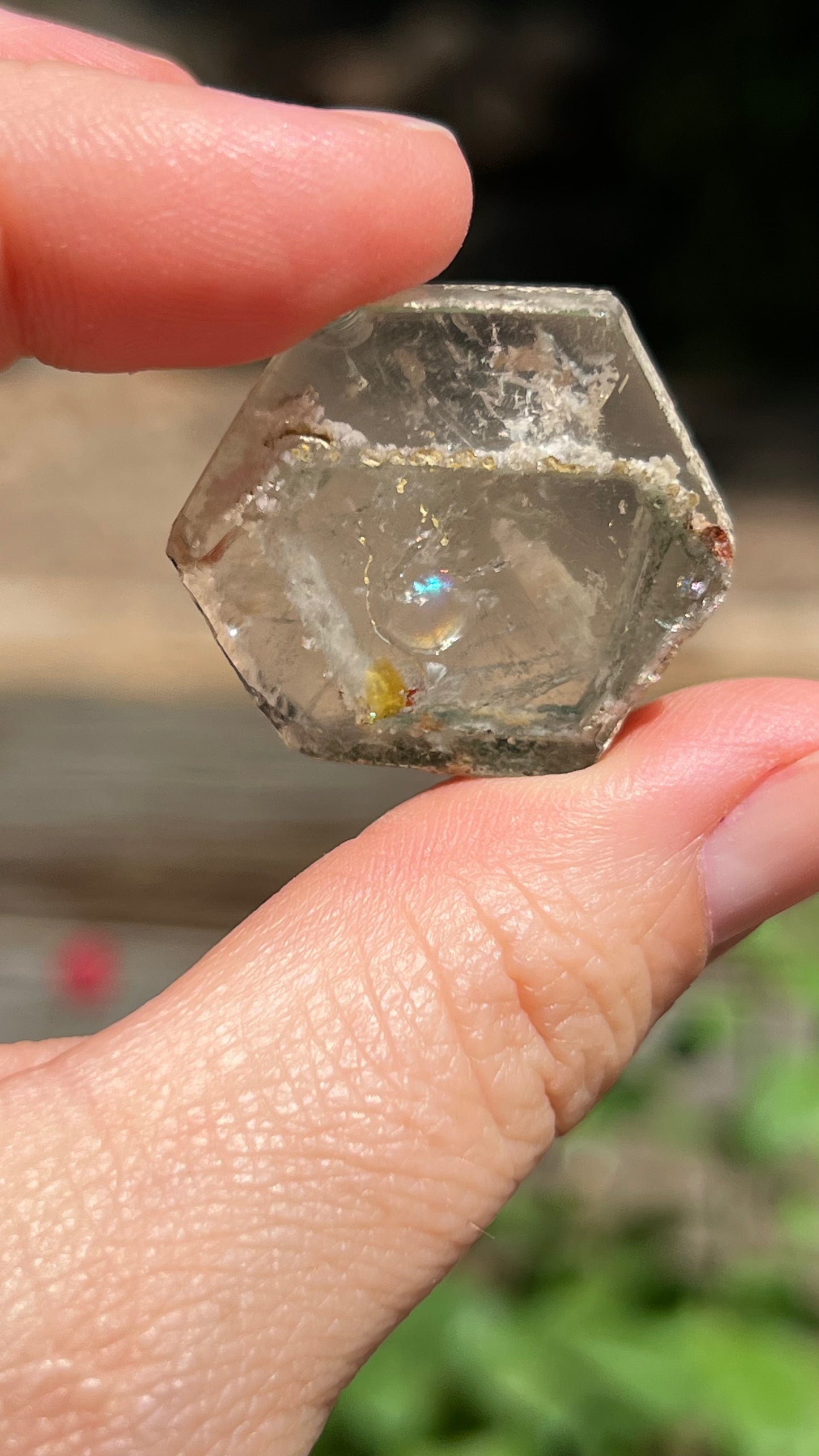 Quartz Lodolite Slice