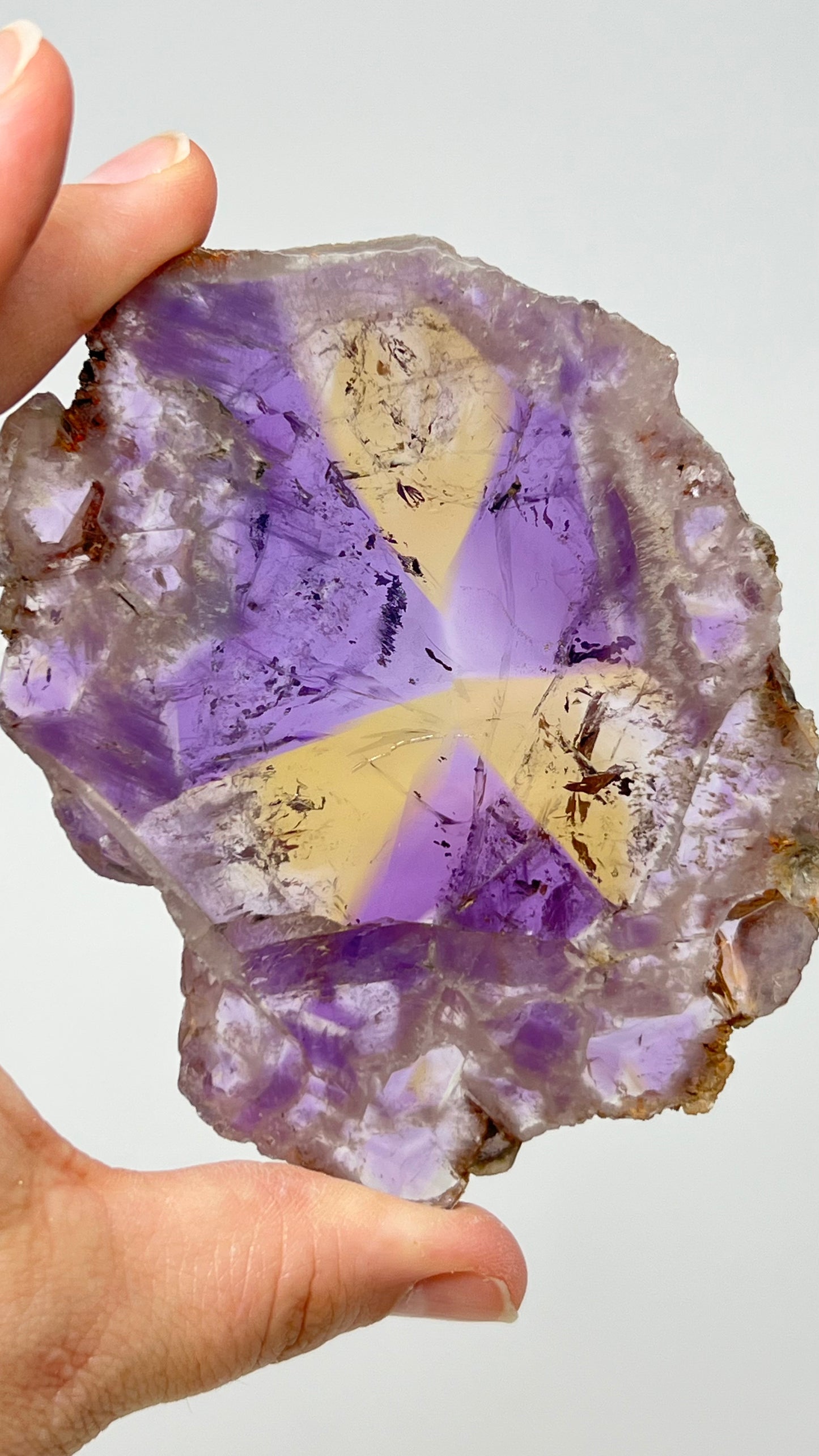 Ametrine Polished Slice, Anahi Mine, Bolivia 166g