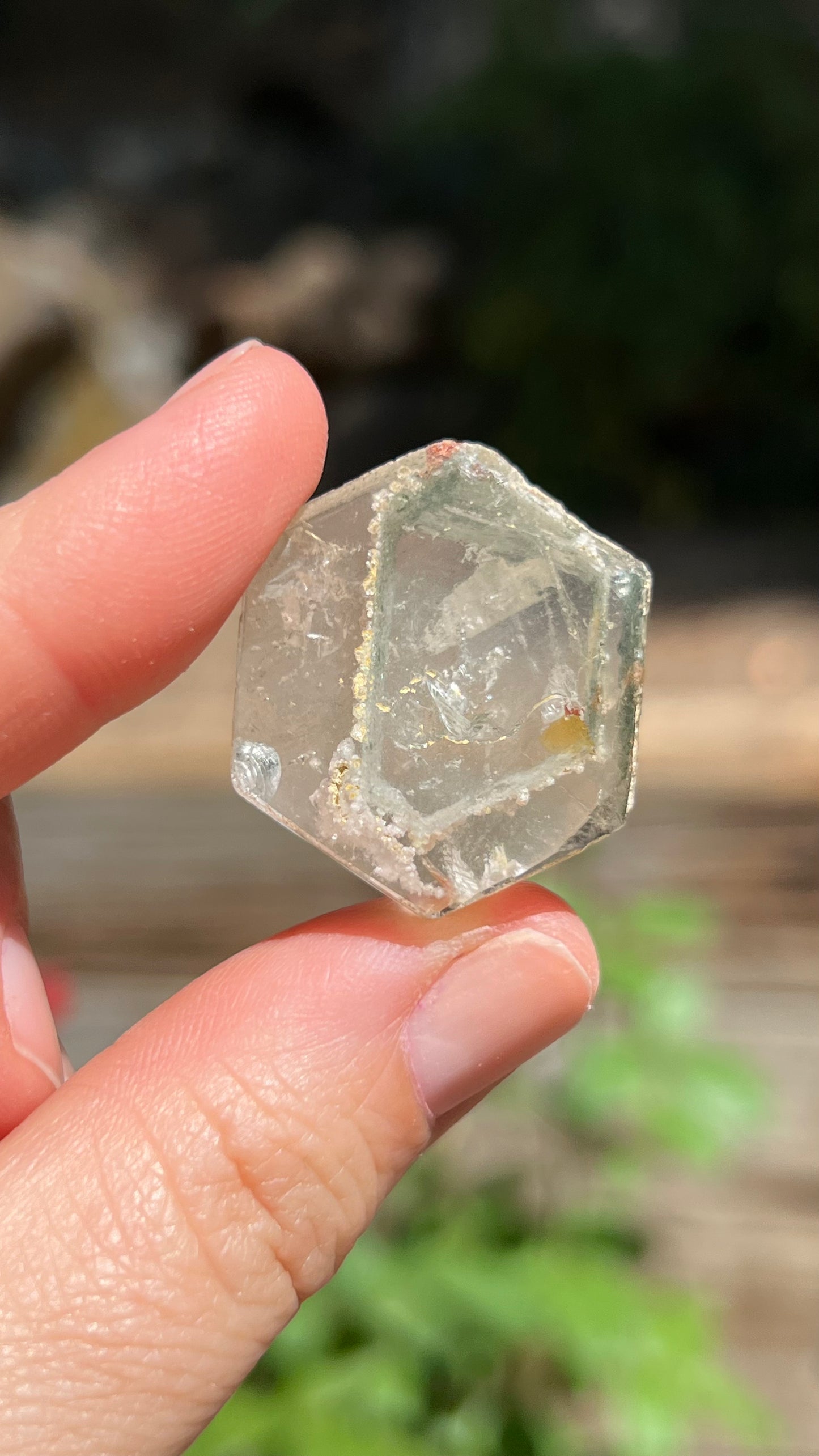 Quartz Lodolite Slice