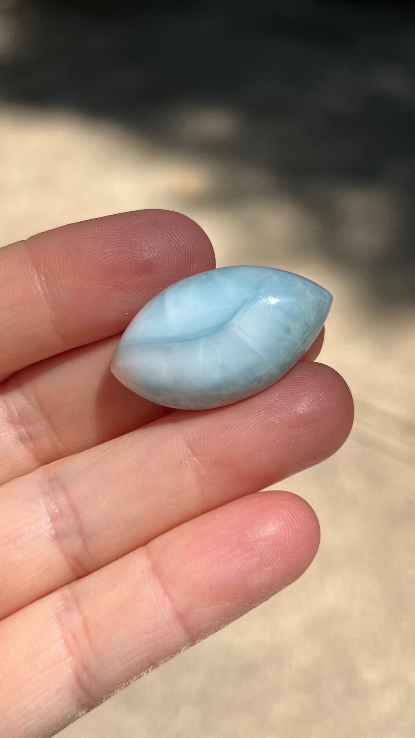 Larimar Cabochon, 8g Dominican Republic, AAA High Quality