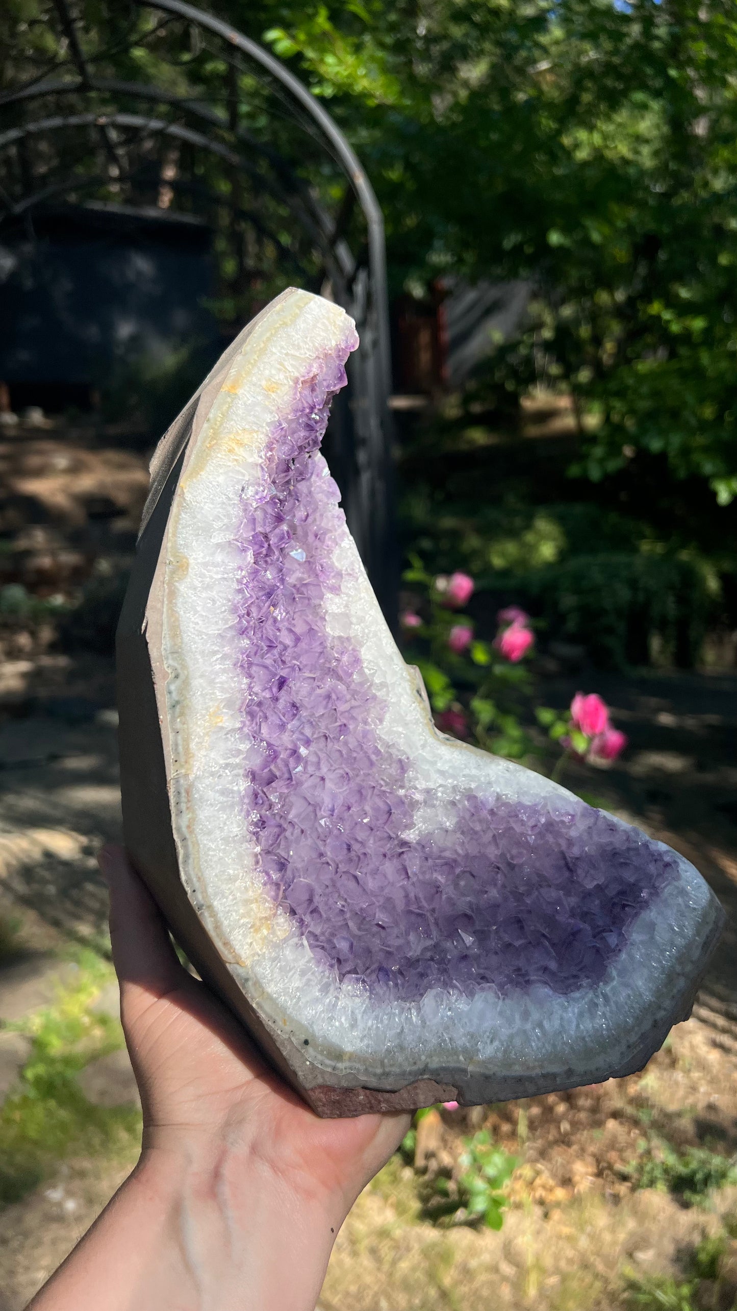 Amethyst Geode Crescent Moon