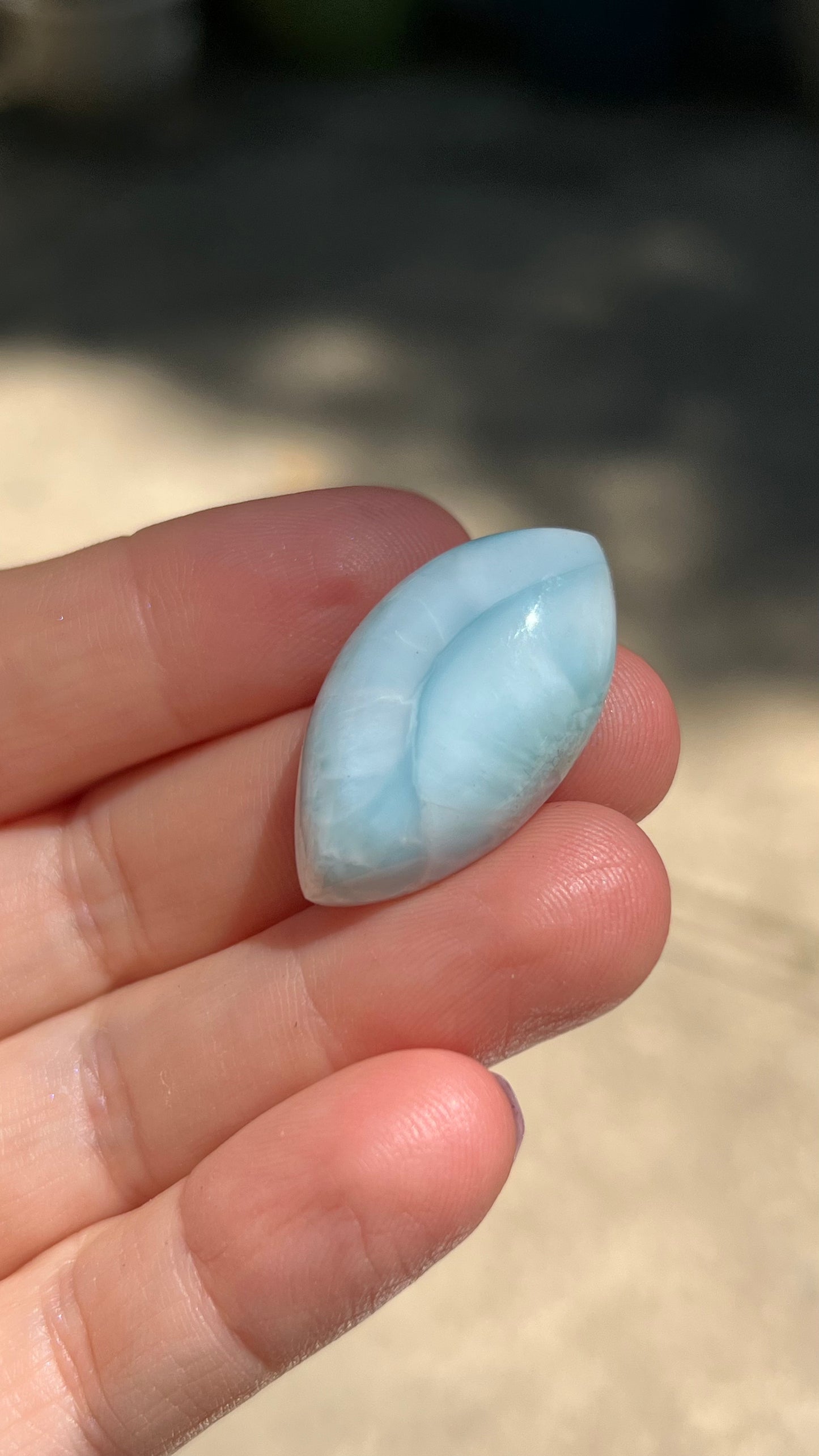 Larimar Cabochon, 8g Dominican Republic, AAA High Quality