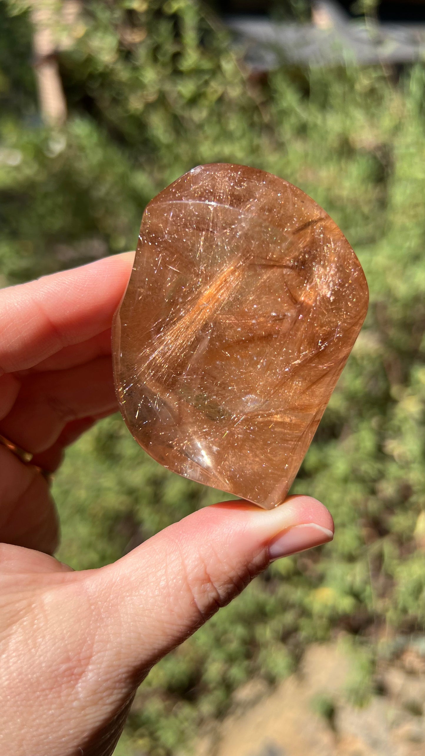 Gold Rutile Included Quartz, Lawrence Stoller