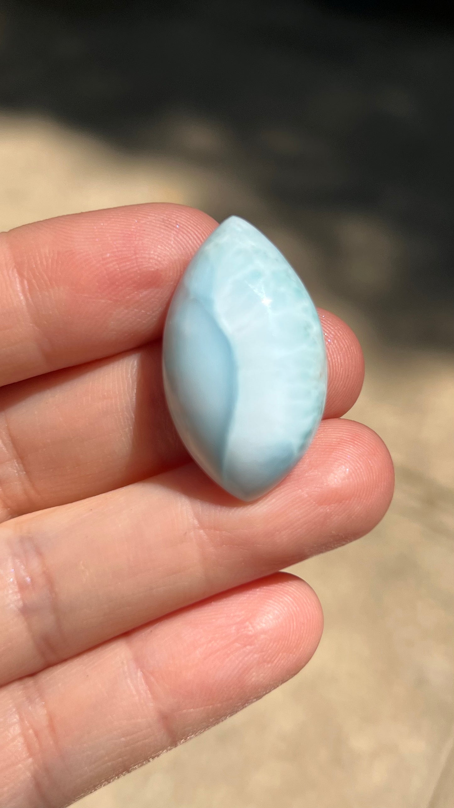 Larimar Cabochon, 8g Dominican Republic, AAA High Quality