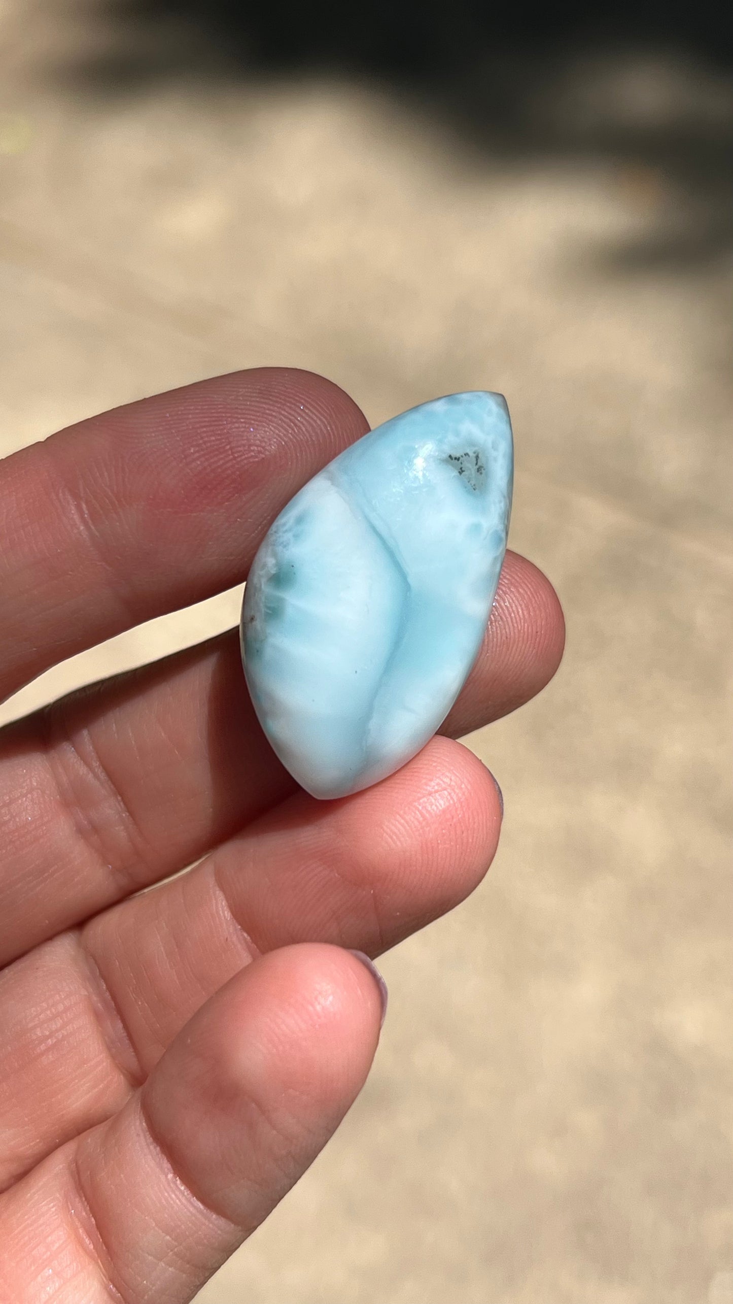 Larimar Cabochon, 9g Dominican Republic, AAA High Quality