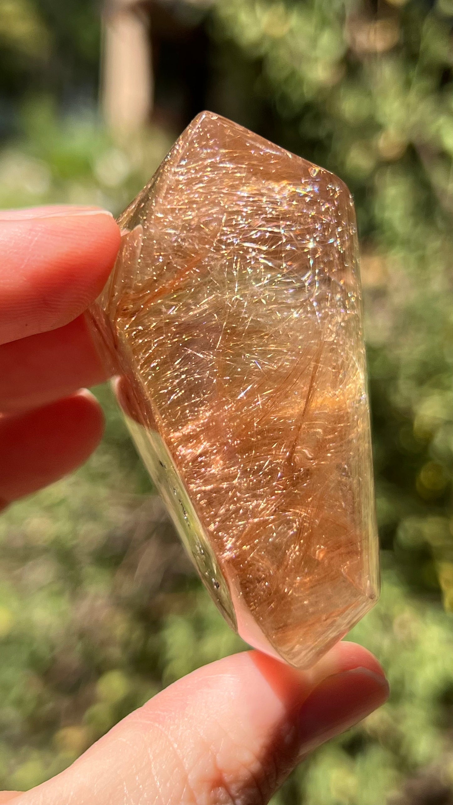 Gold Rutile Included Quartz, Lawrence Stoller