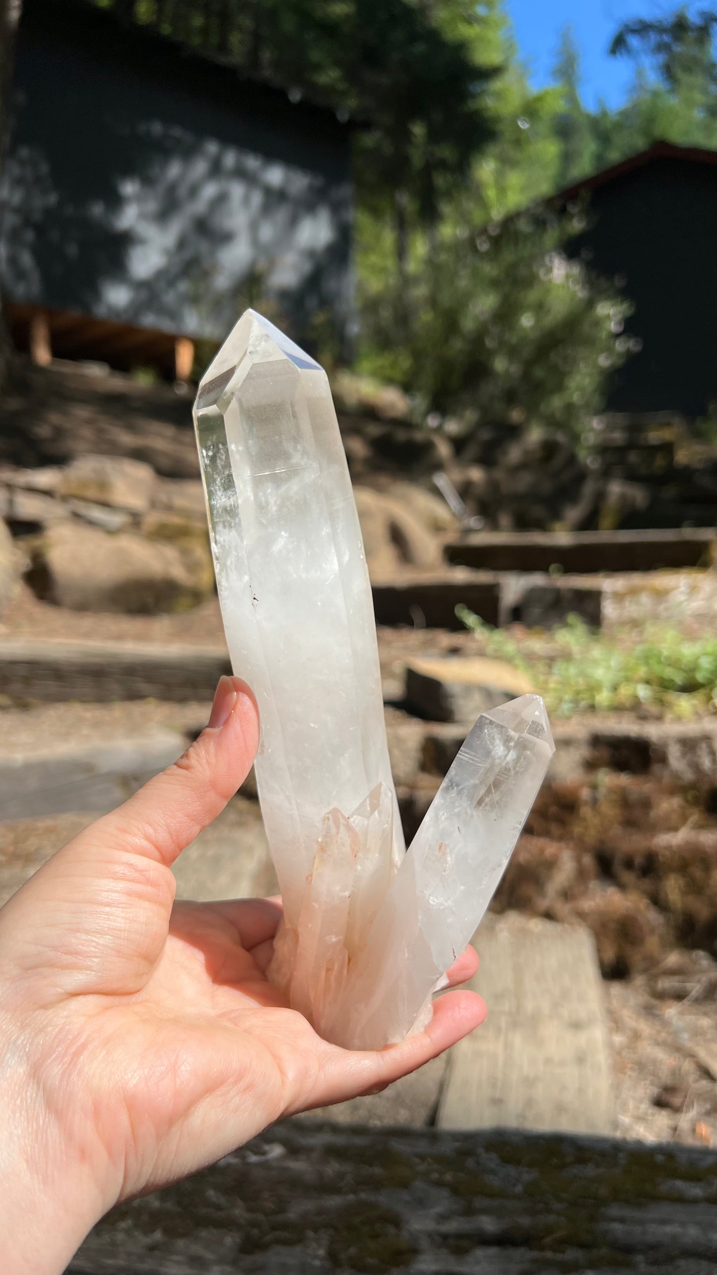 Clear Standing Lemurian Quartz, Brazil